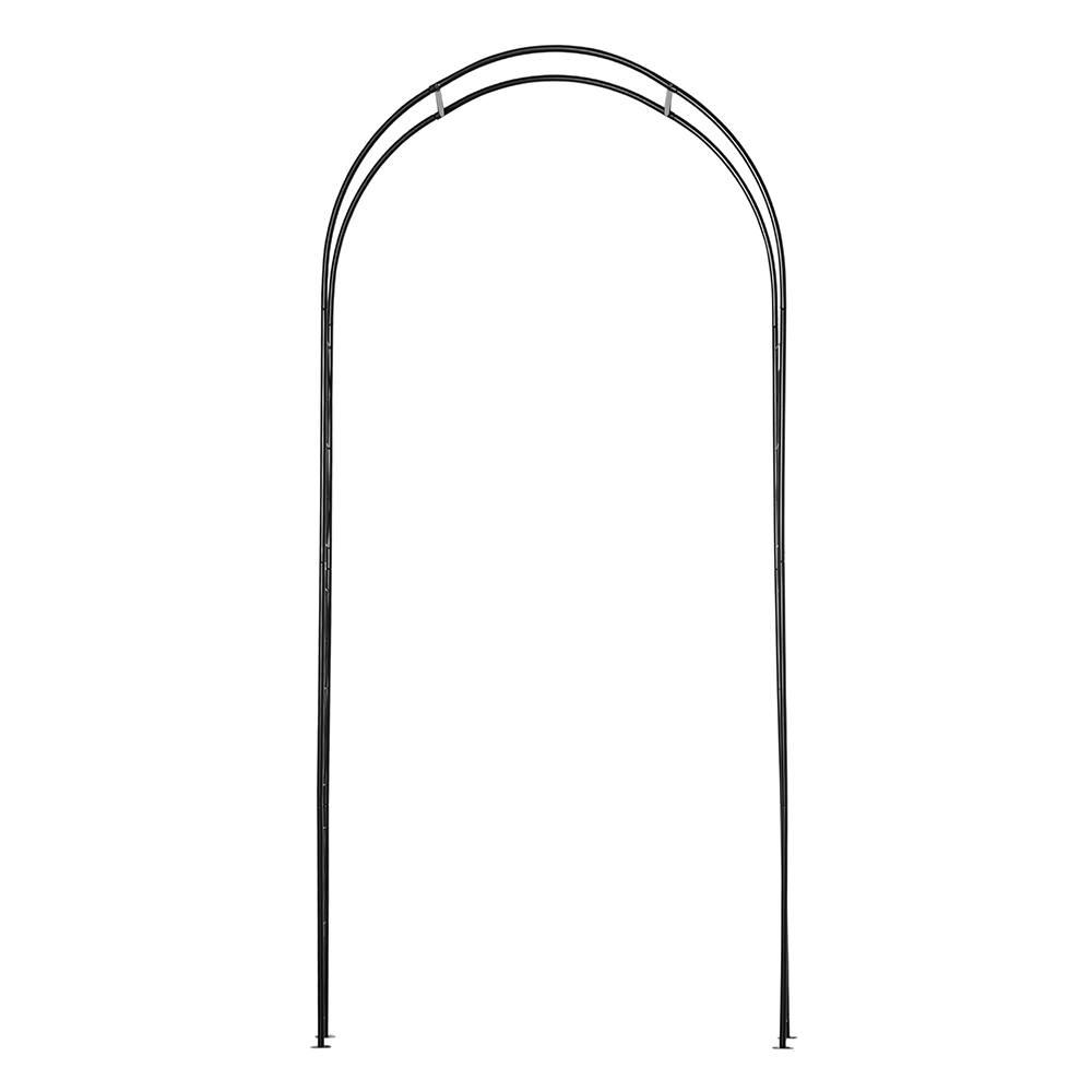 Outsunny Garden Arch Black 2.3H m Image 3