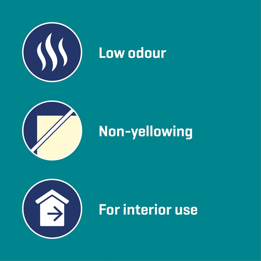 Johnstone's Interior Wood and Metal Quick Dry Eggshell Paint - Brilliant White / 2.5l Image 6