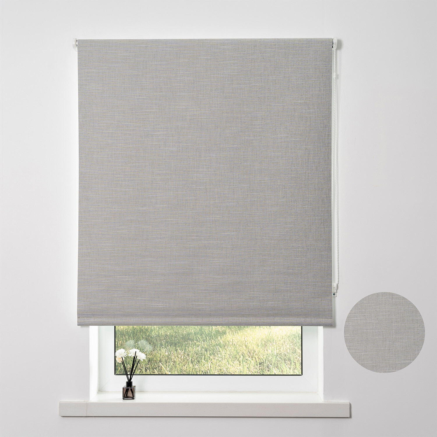 Blackout Textured Blind - Sutton Grey / 120cm Image 2