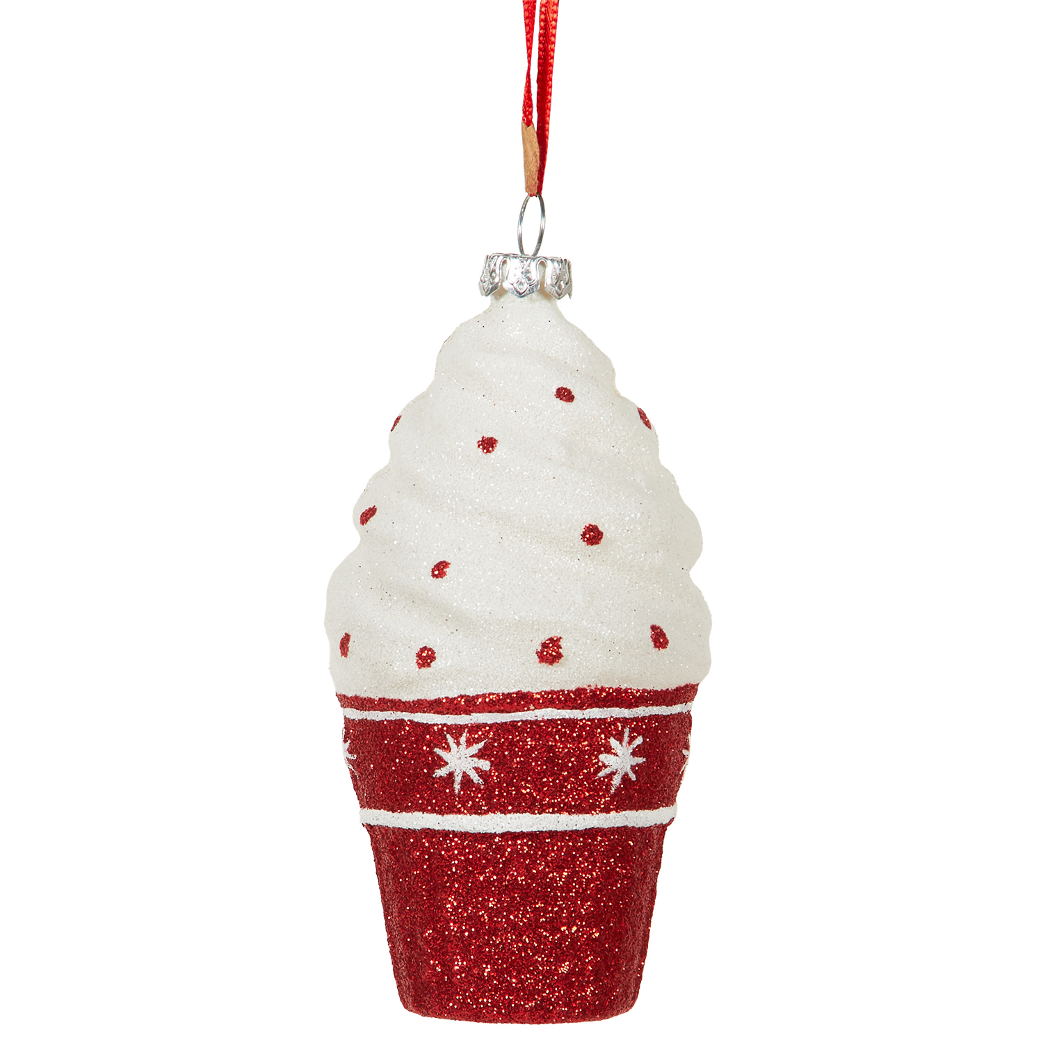 Christmas Ice Cream Decoration - White and Red Image 2