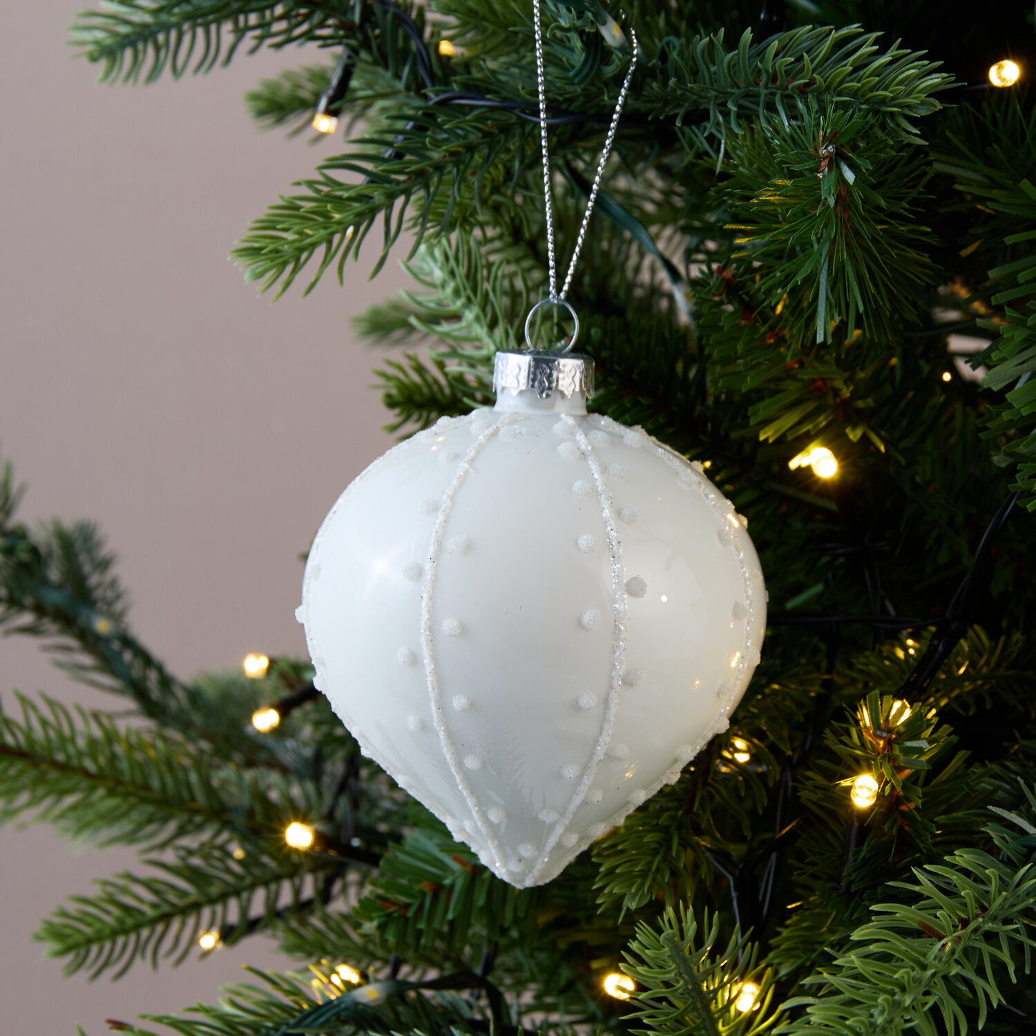 Pearl Embellished Onion Bauble Image 5