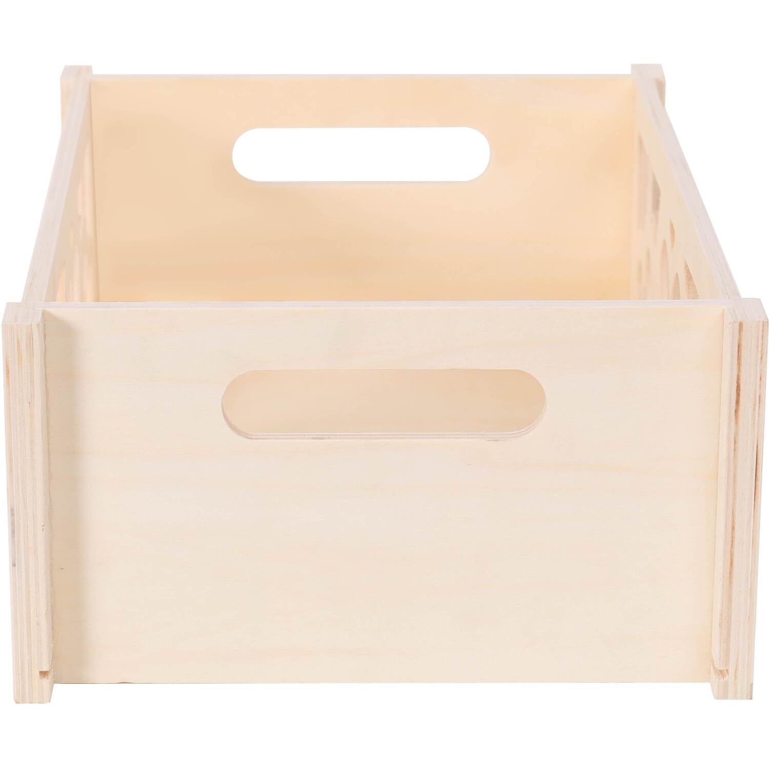 Heart Design Wooden Crate Natural Image 3