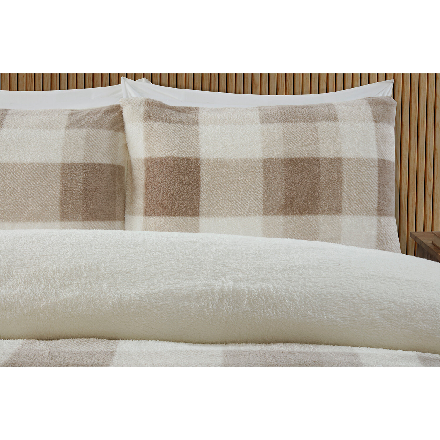 Teddy Fleece Duvet Set - Natural / King Image 4