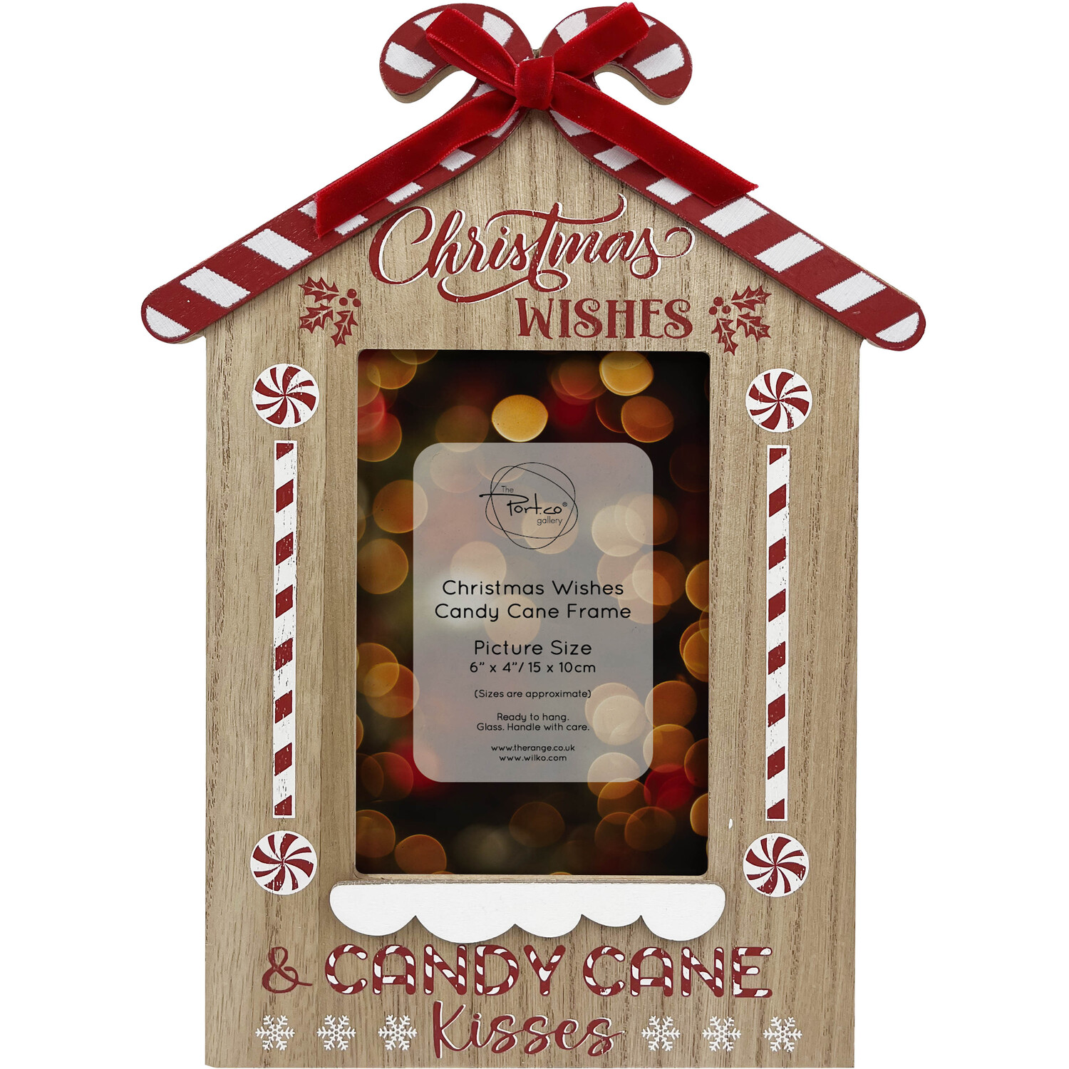 Christmas Wishes Candy Cane Frame Image 1