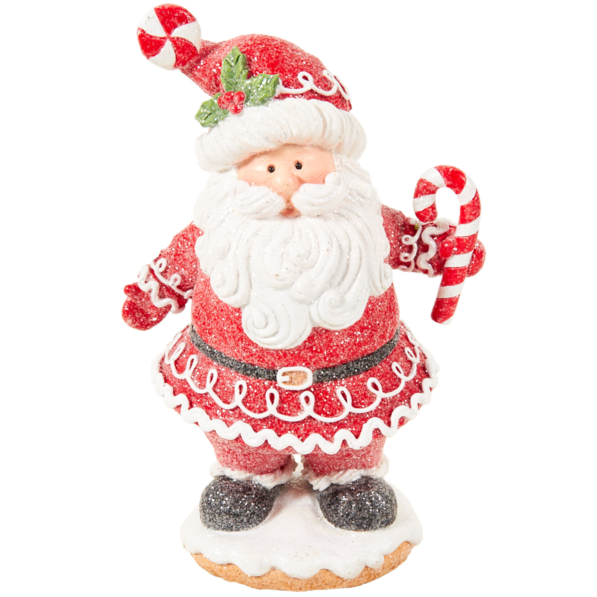 Christmas Gingerbread Santa Decoration - Red Image 1