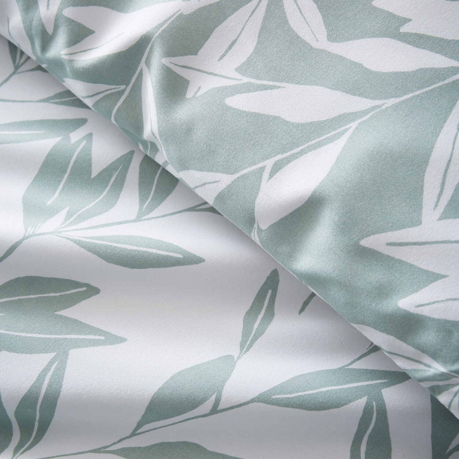 Hallie Printed Leaves Duvet Set - Sage / Double Image 5