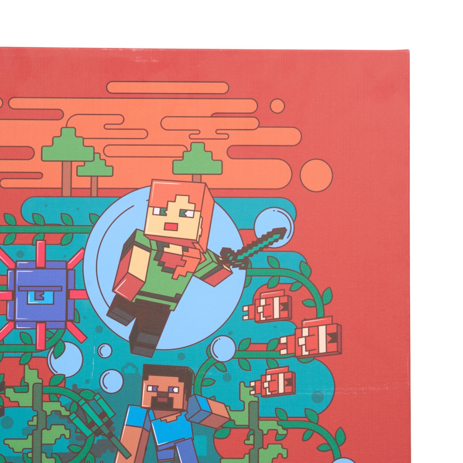 Light Up Minecraft Canvas Red Image 4