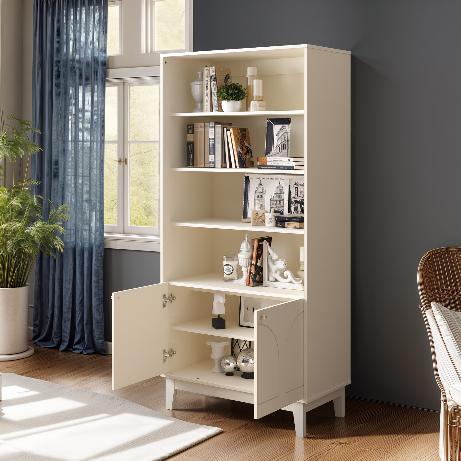 Florence Display Cabinet - Cream Image 3
