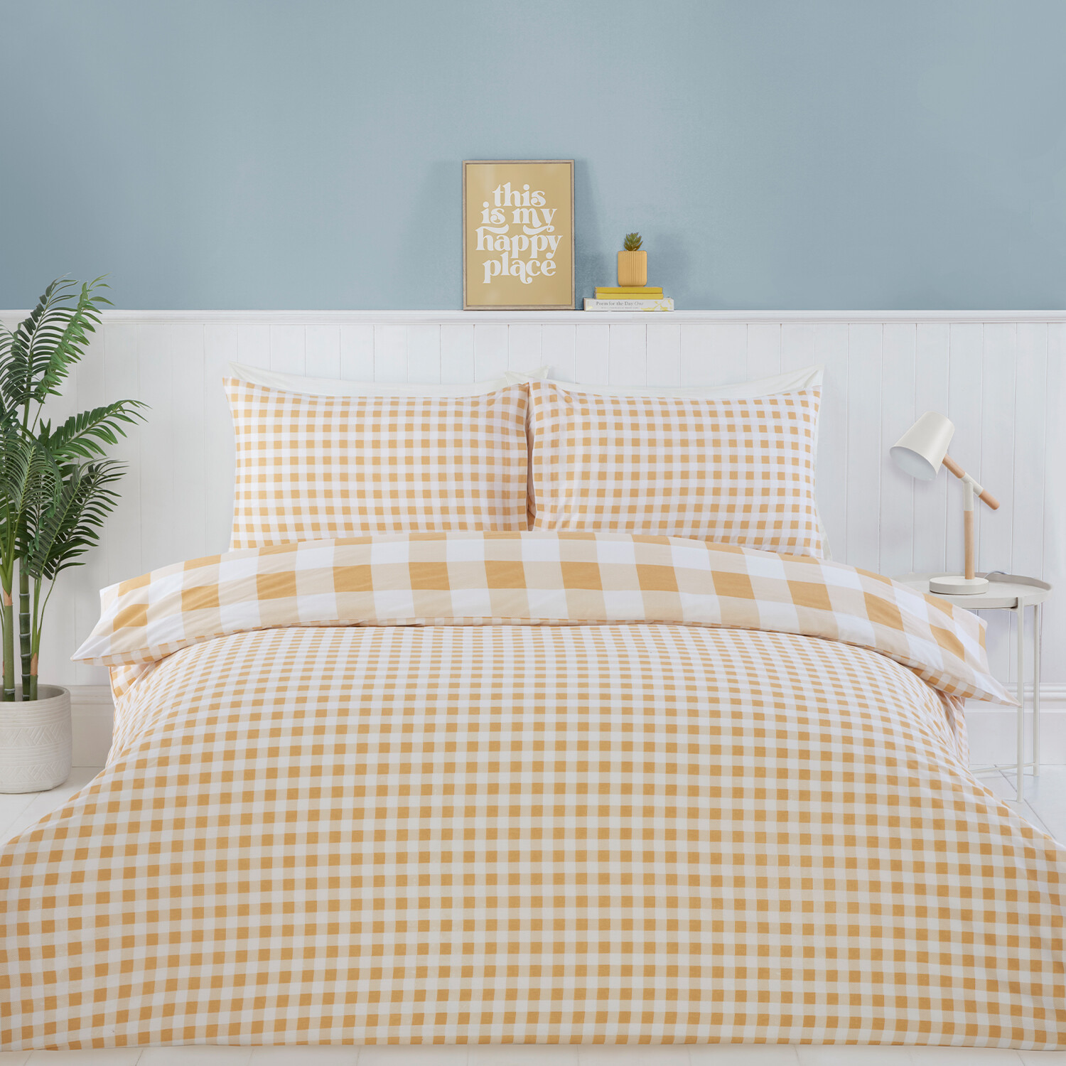 Portland Check Duvet Set - Yellow / King Image 2