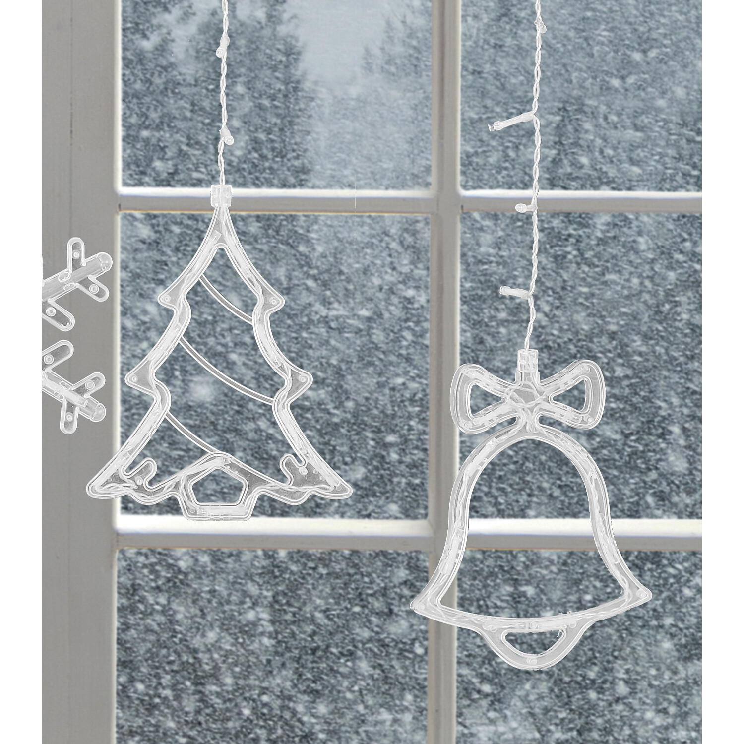 Christmas Icons LED Curtain Light - White Image 4