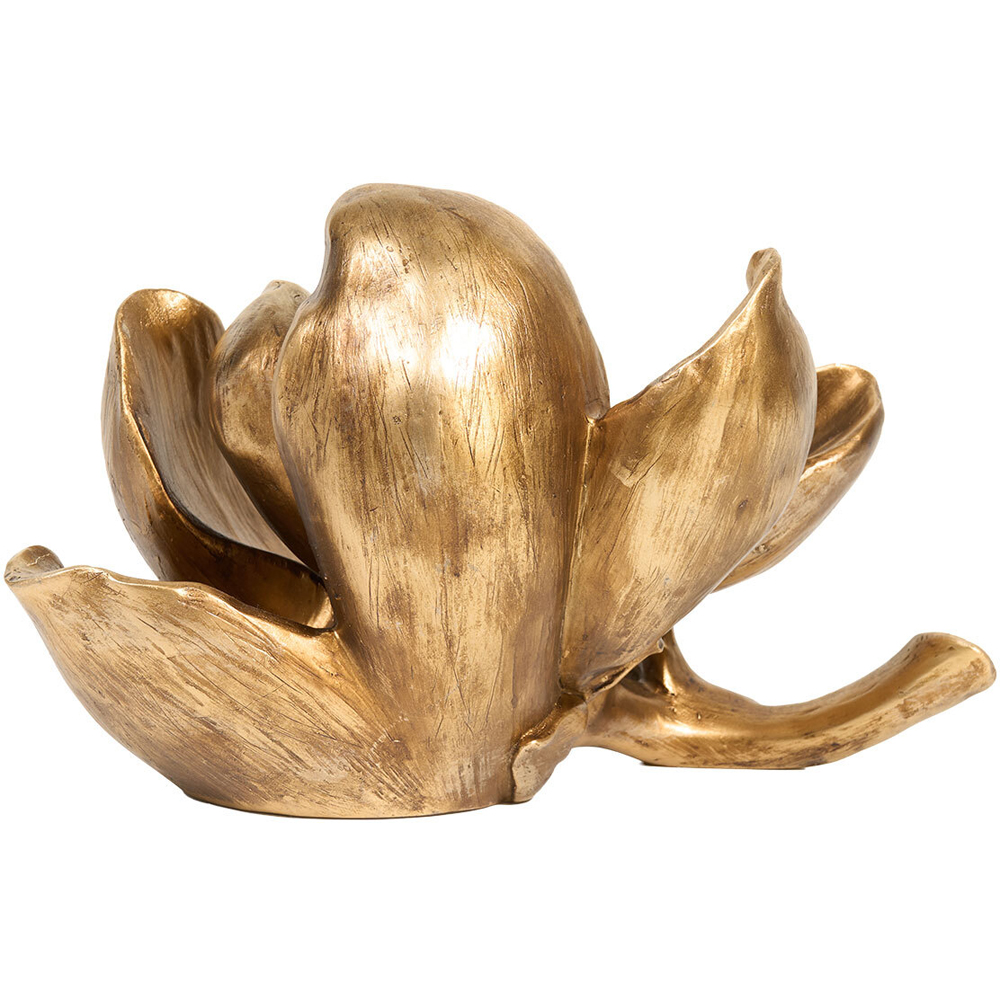 Shiny Magnolia Ornament Gold Image 2