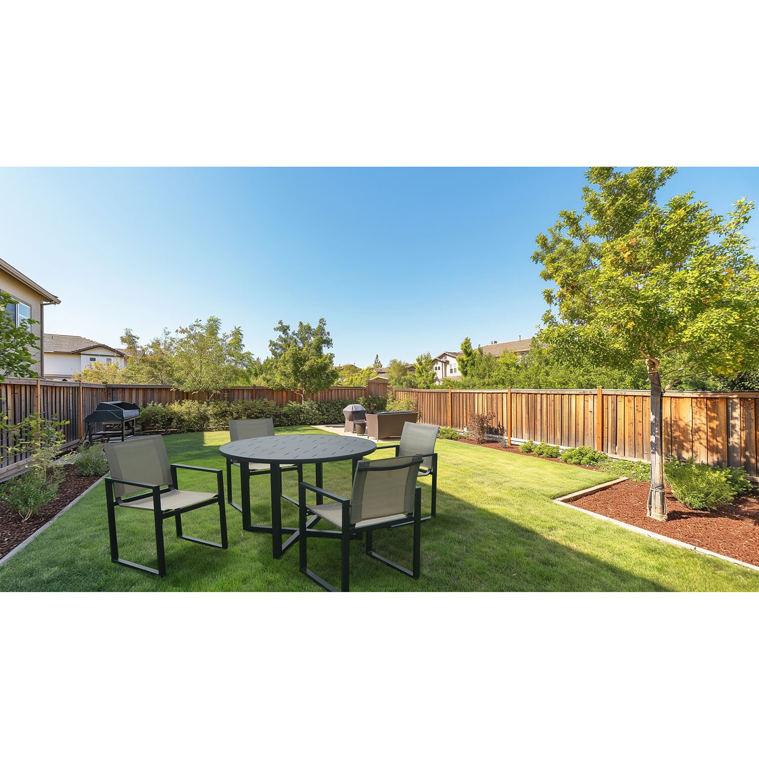 Bayview 4 Seater Dining Set - Black Image 2