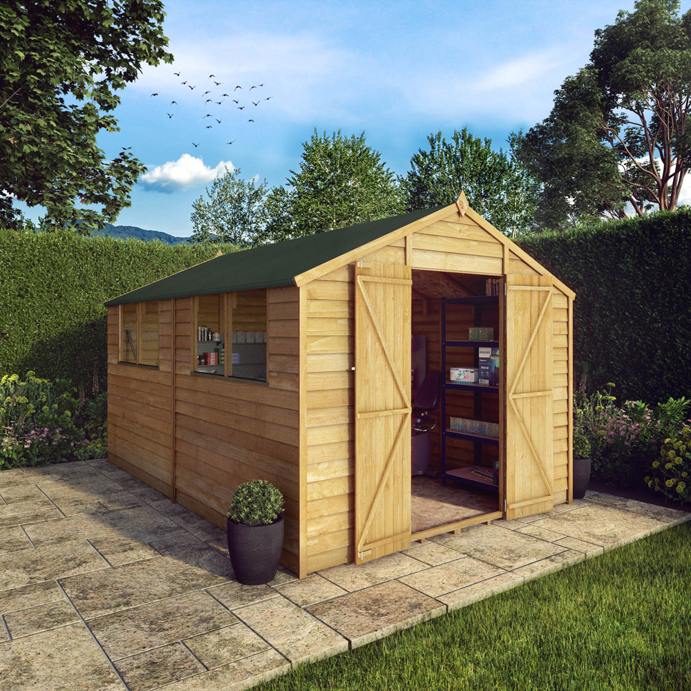 Mercia 12 x 8ft Double Door Overlap Apex Shed Image 2