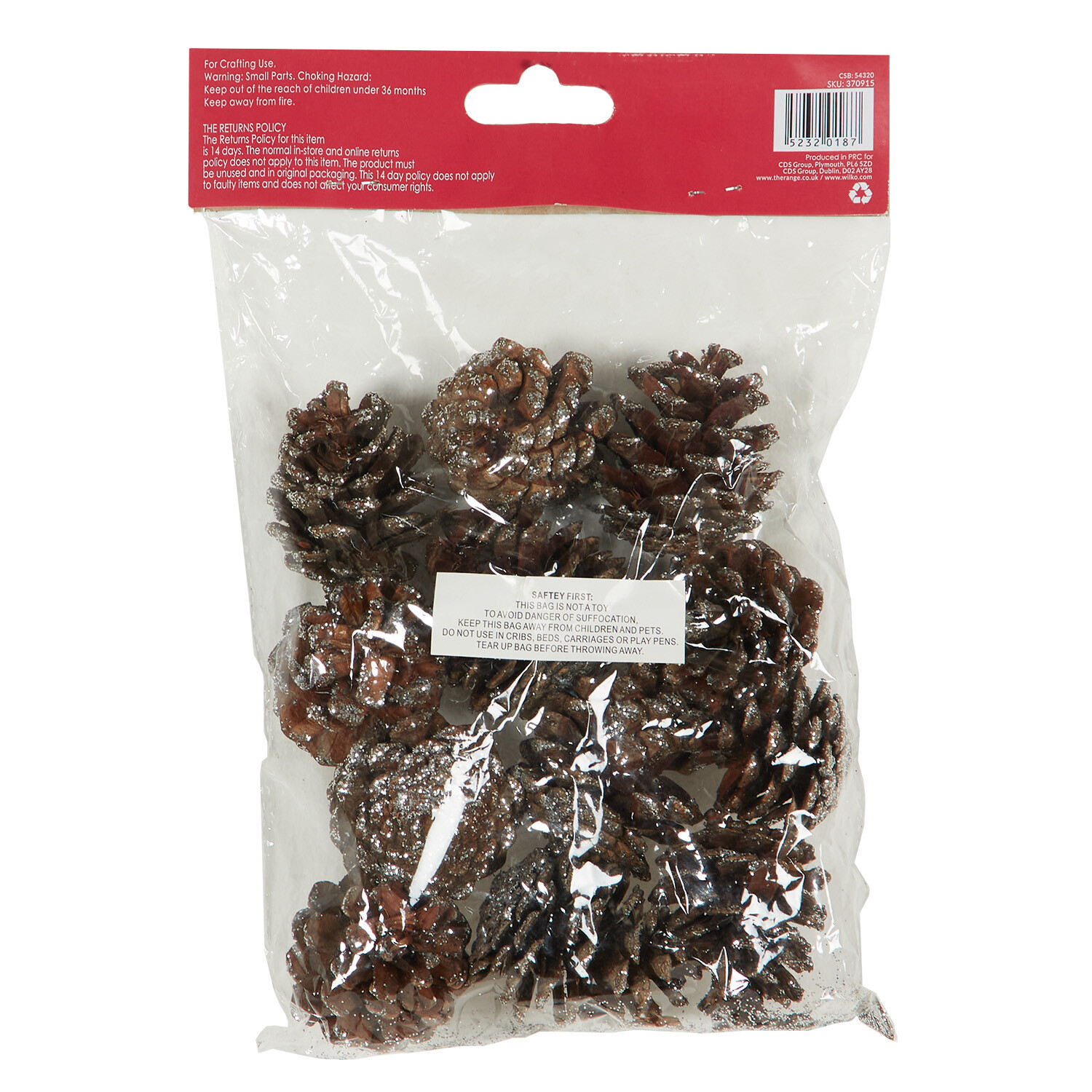 Glitter Pinecones - Brown Image 2