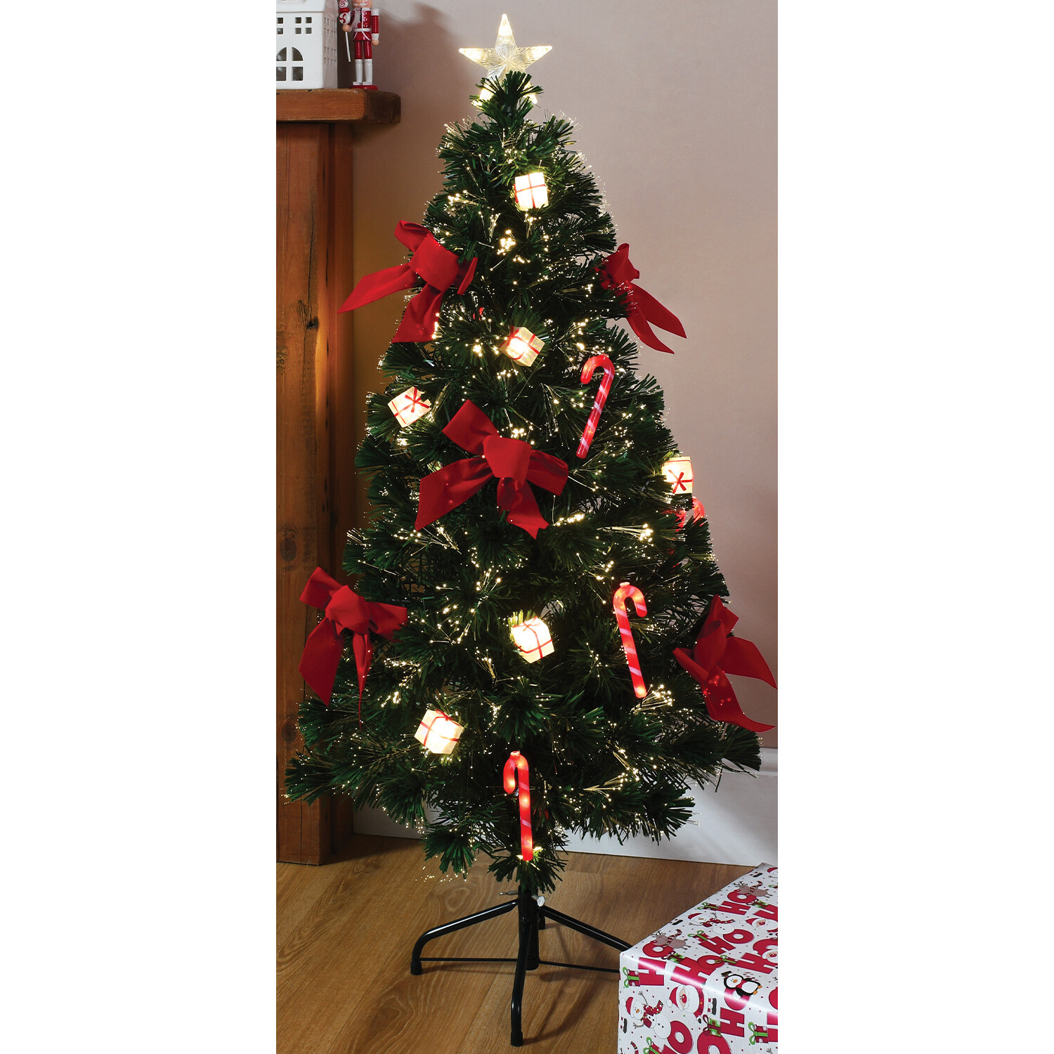 Fibre Optic Candy Cane Tree 4ft - Green Image 2