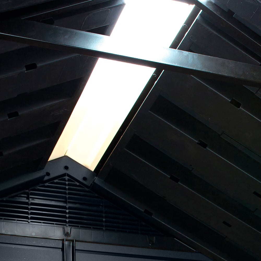 Keter Newton Plus 9 x 7.5ft Grey Steel Double Wall Shed Image 5