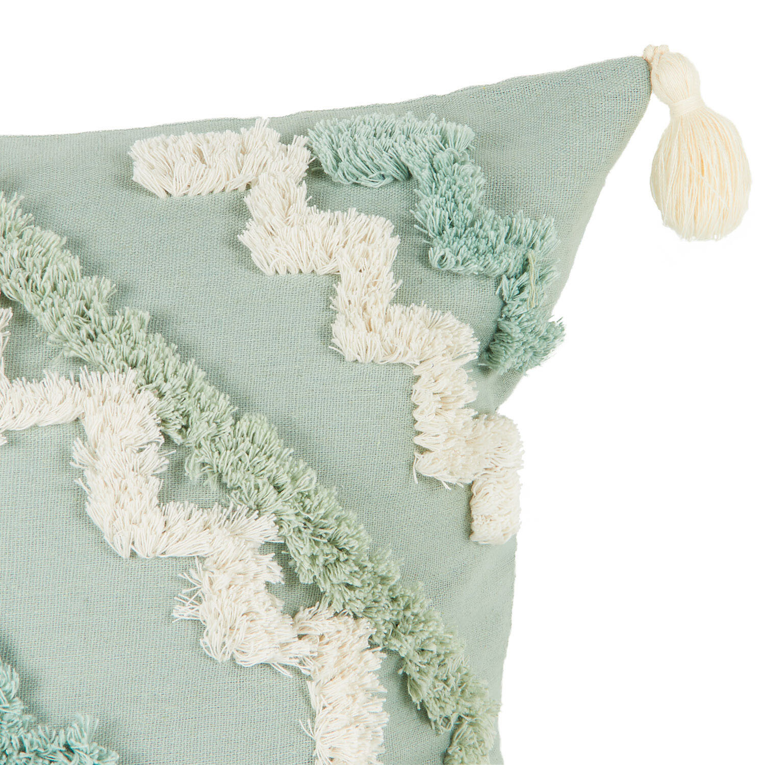 Samara Tufted Geo Cushion - Sage Image 4