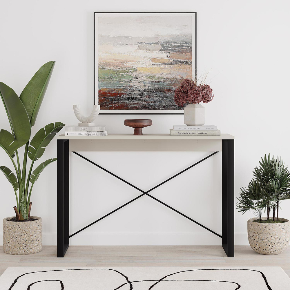 FWStyle Sandstone Modern Entryway Tall Console Table Image 4