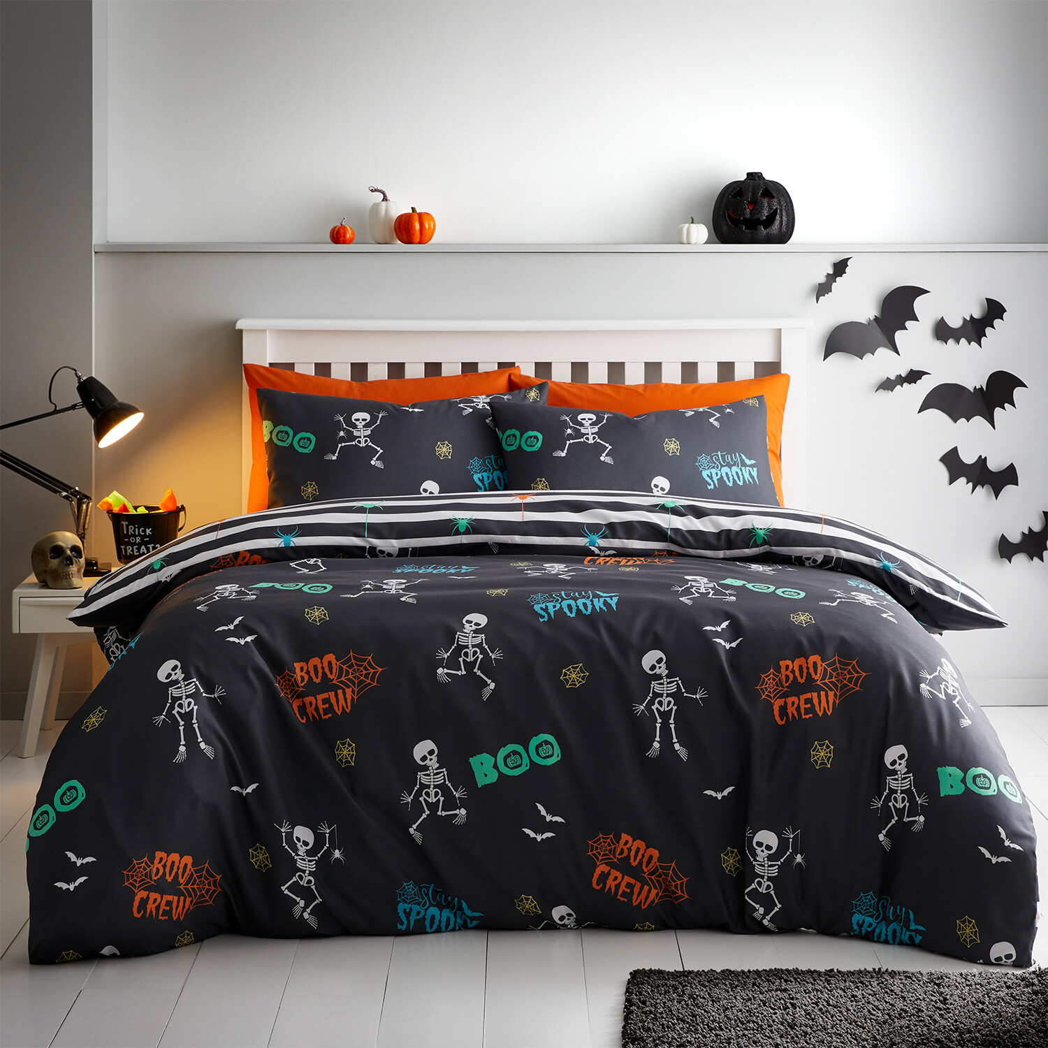 Boo Squad Duvet Set Black Single Image 2