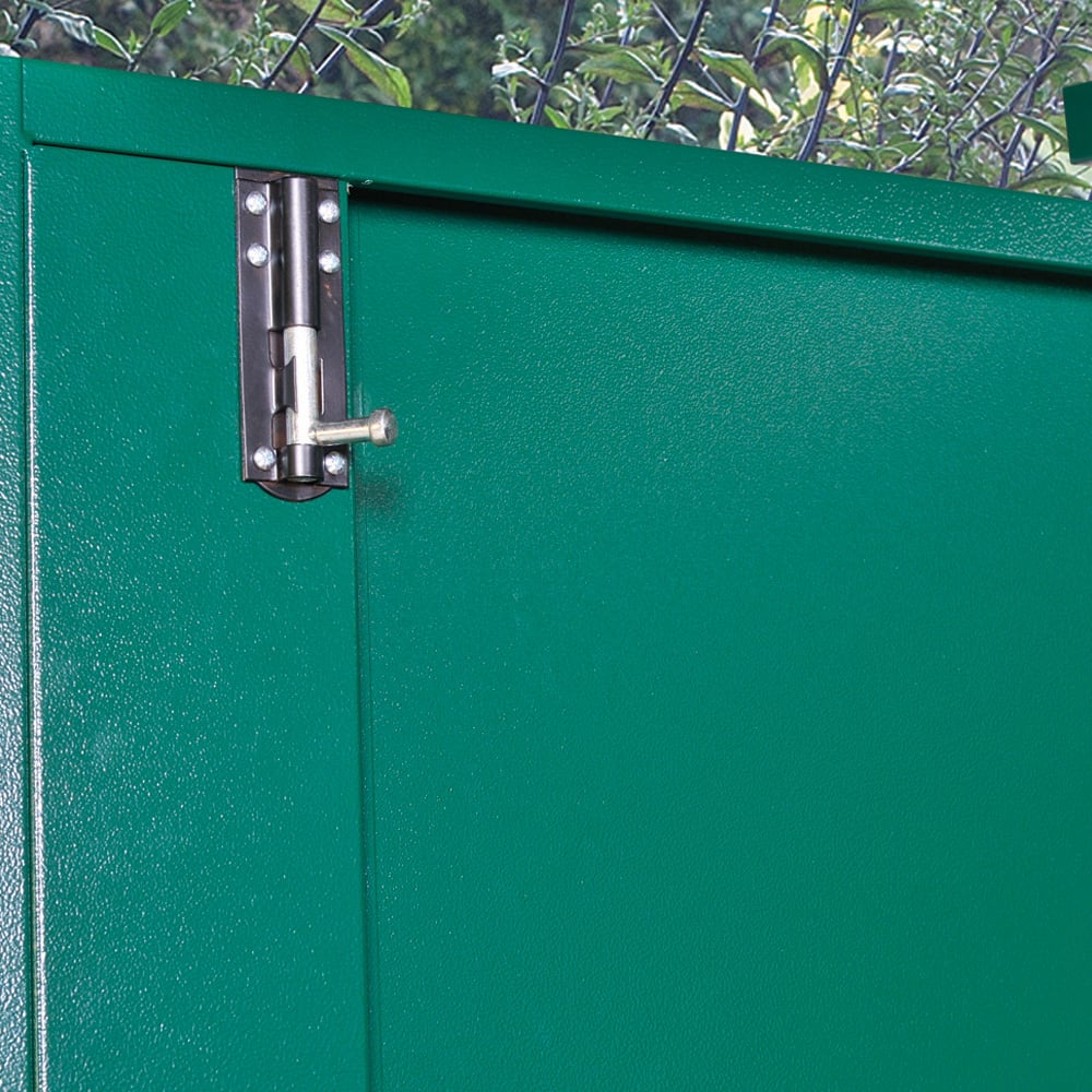 Asgard Trojan Plus 7 x 3ft Double Door Green Caravan Storage Shed Image 6