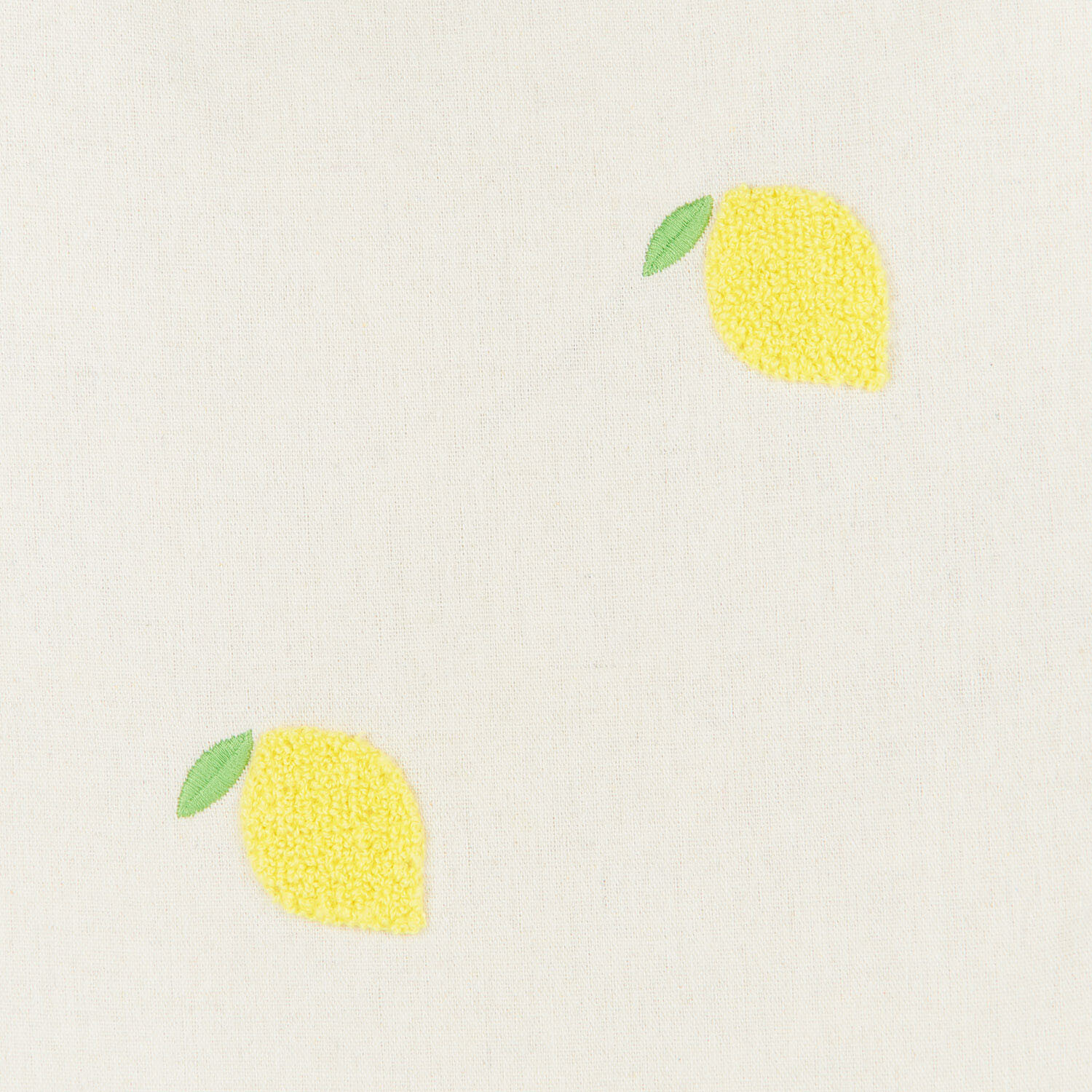 Limona Embroidered Cushion  - White and Yellow Image 3