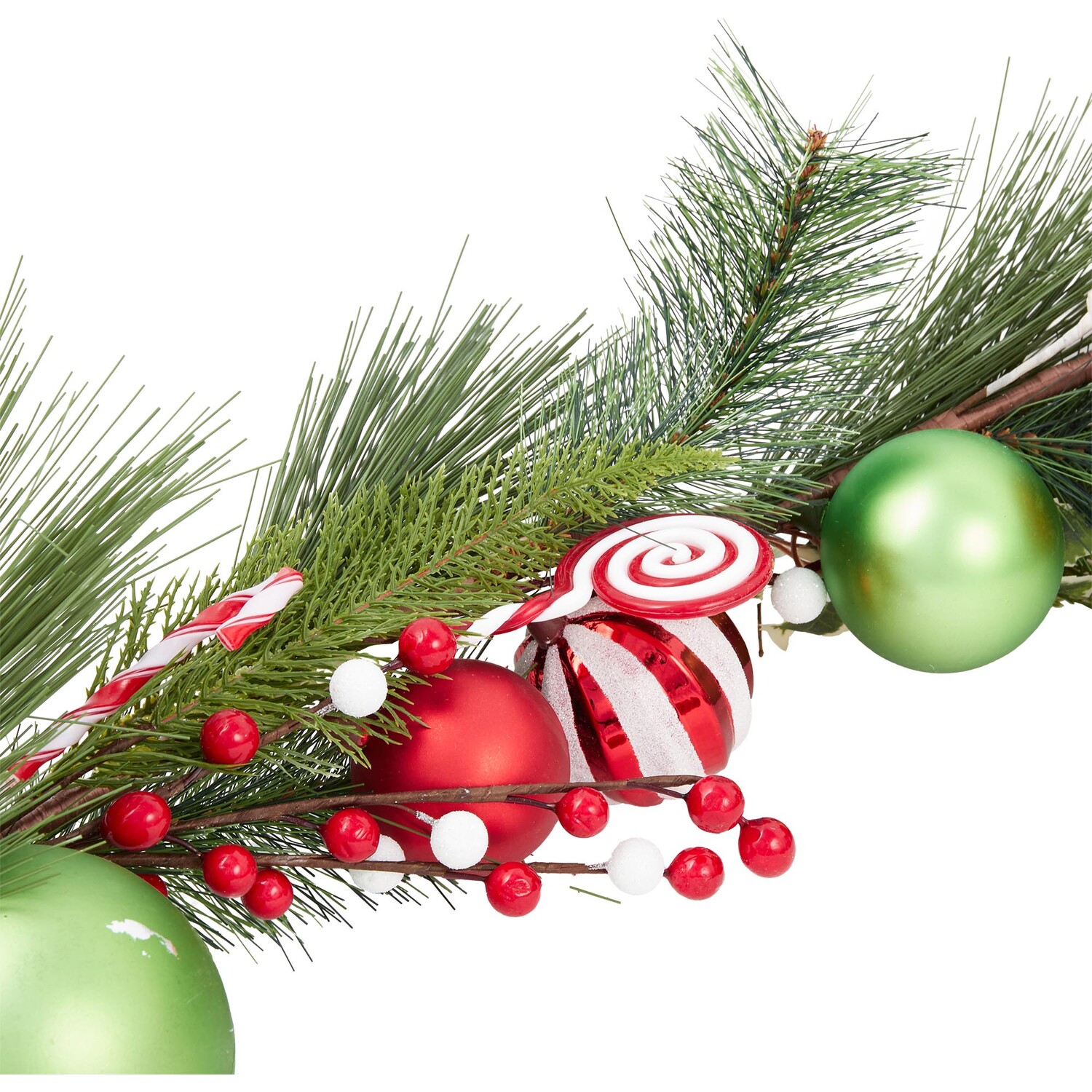 Novelty Candy Cane Bauble Garland - Multicolour Image 5