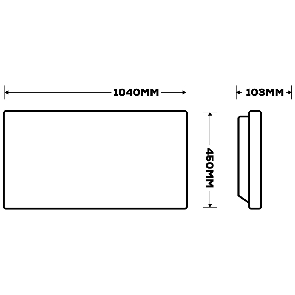 TCP White Aluminium Electric Panel Wall Mounted Heater 2000W Image 8