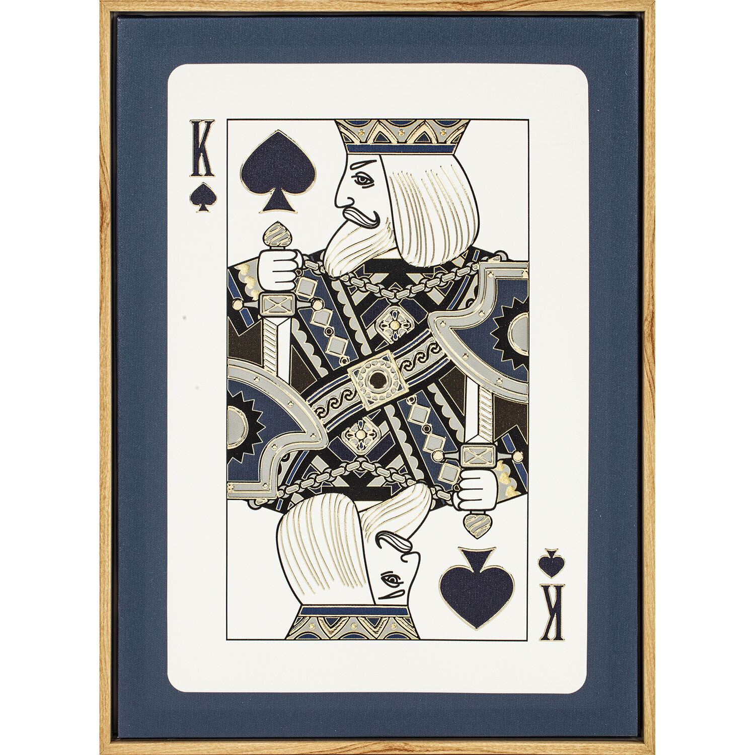 Foiled Playing Cards Framed Canvas - Multicolour Image 3