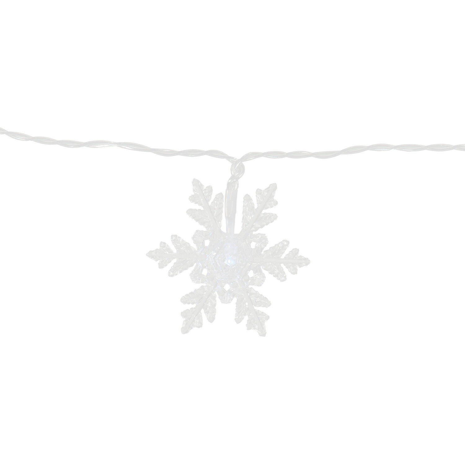 50 LED Snowflake Battery String Lights Image 4