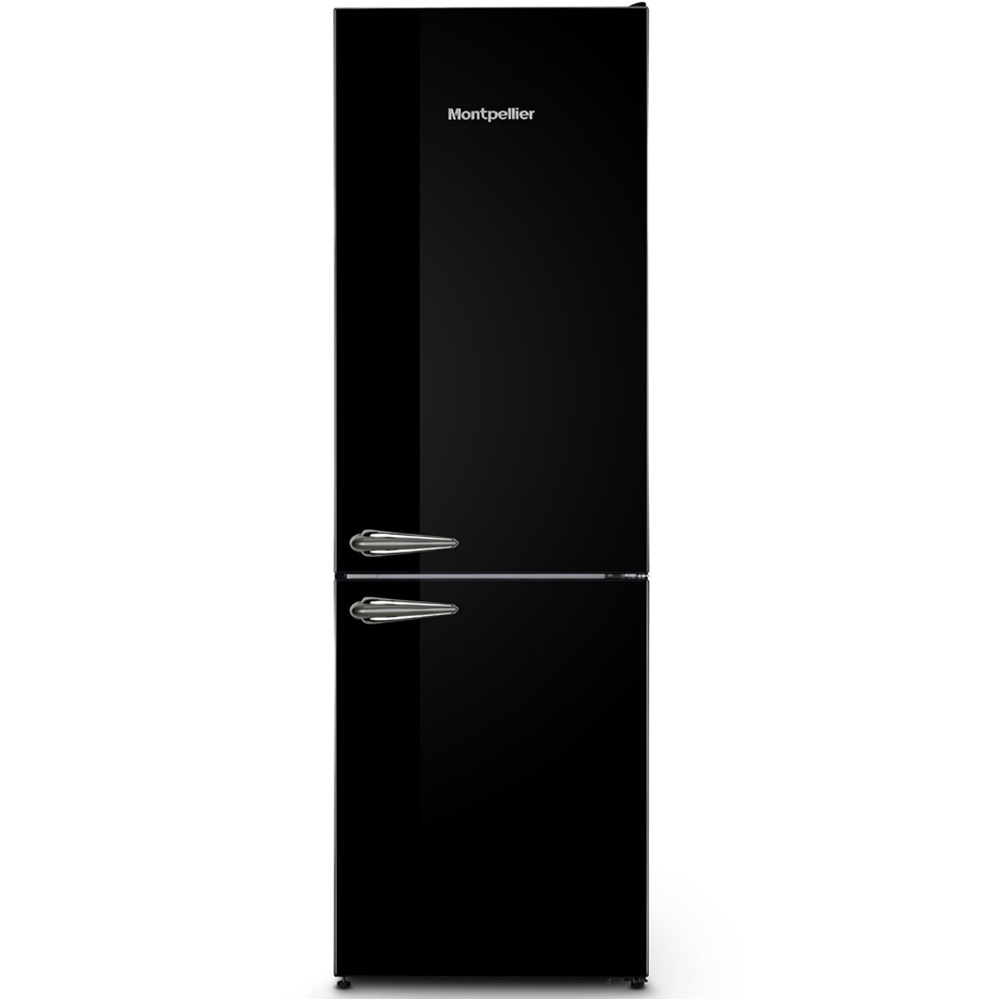 Montpellier MAB386EK Black Retro Wide No Frost 295L Fridge Freezer Image 3