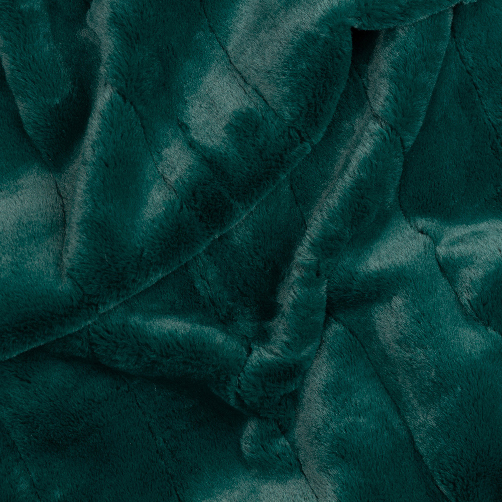 Paoletti Empress Emerald Green Large Faux Fur Throw 140 x 200cm Image 4
