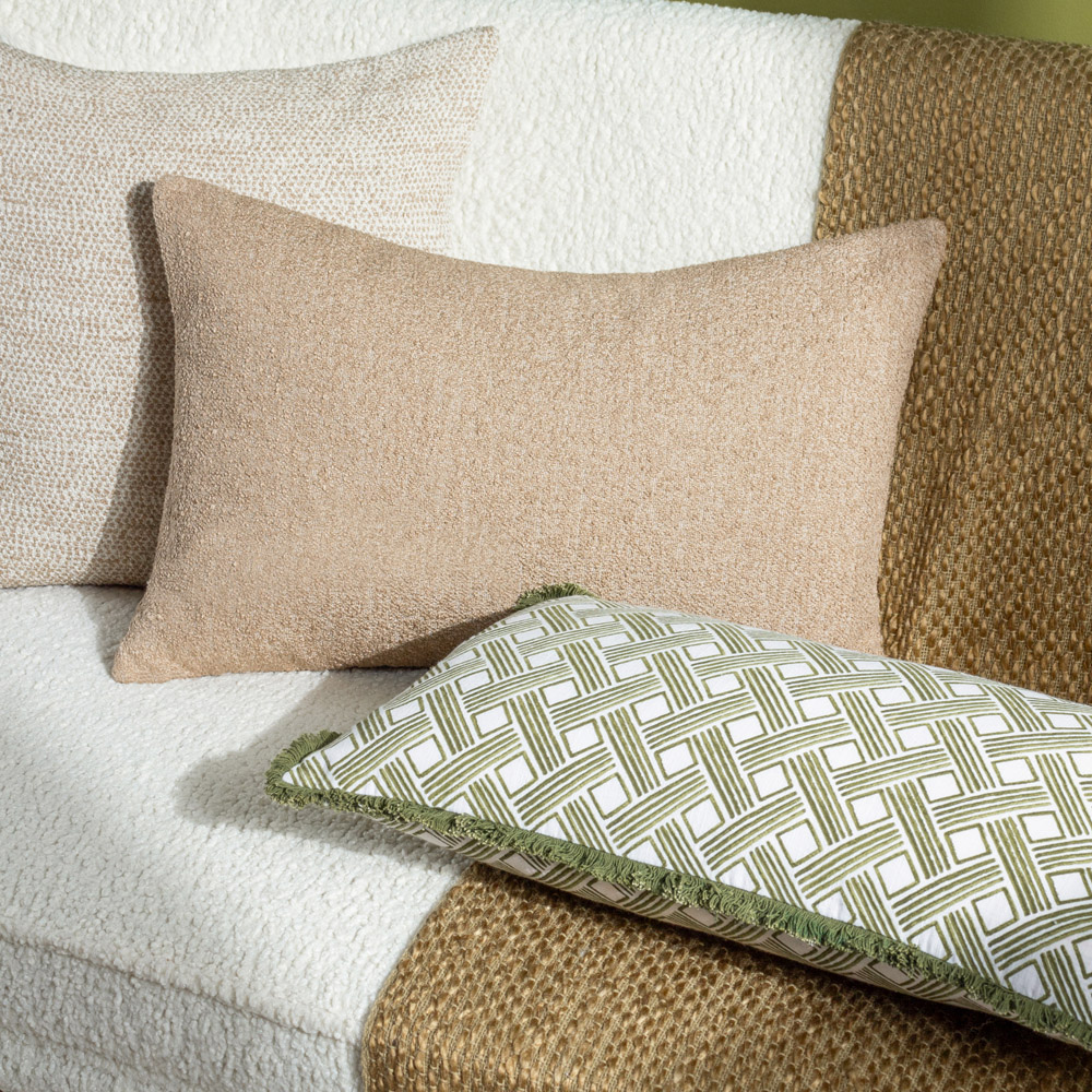 Hoem Alexa Olive Geometric Cushion Image 5