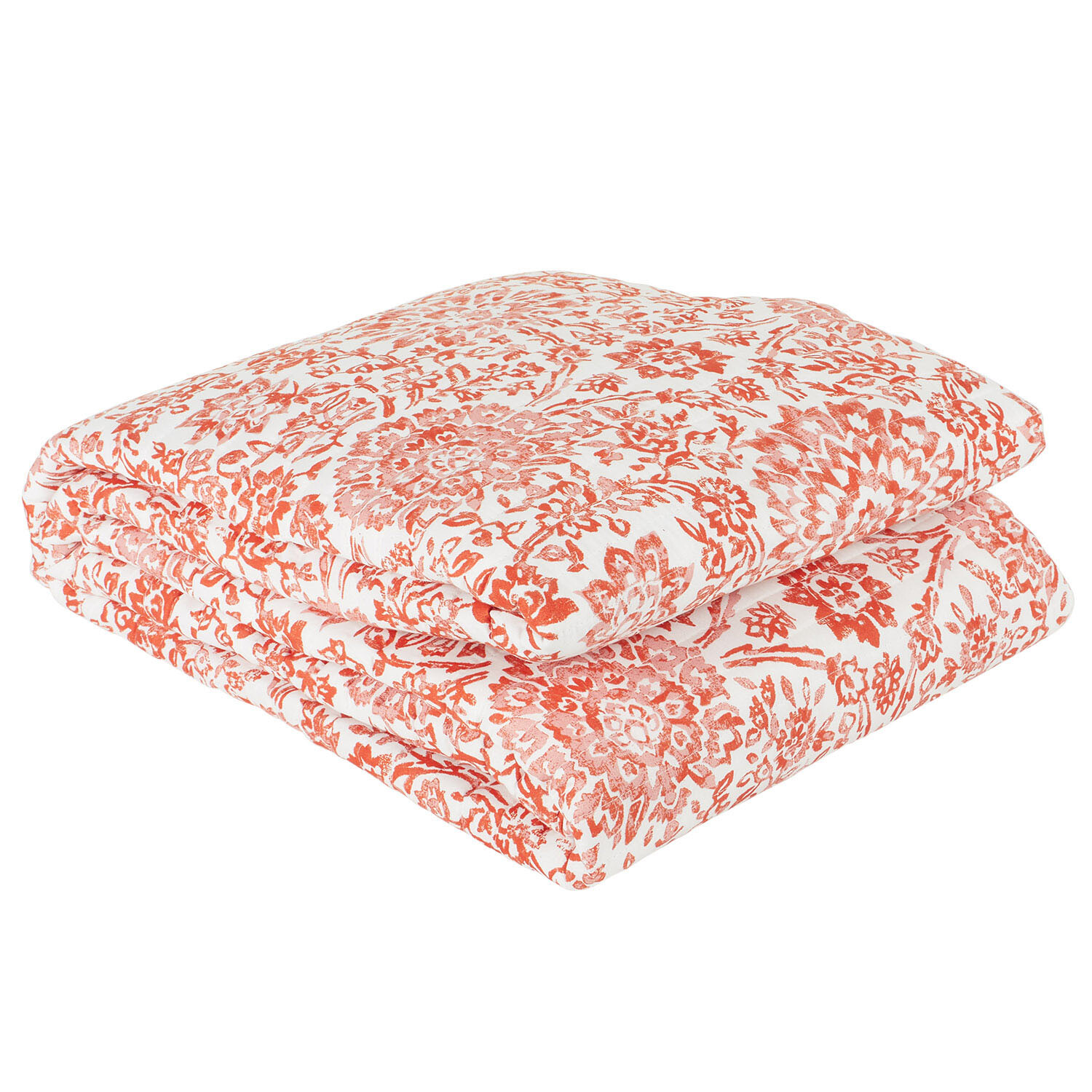 Asiah Printed Bedspread White and Rust Image 3