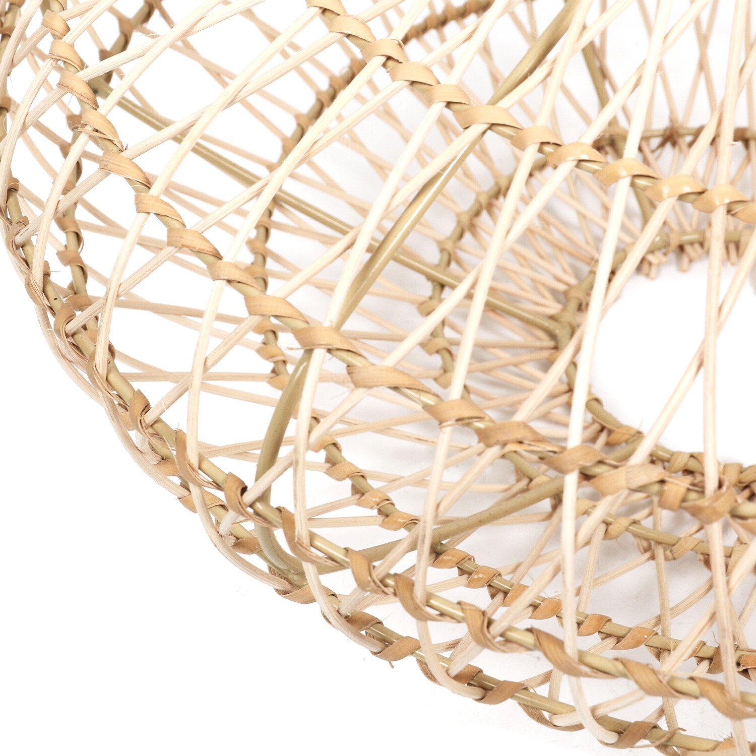 Oval Brown Rattan Lamp Shade Image 4