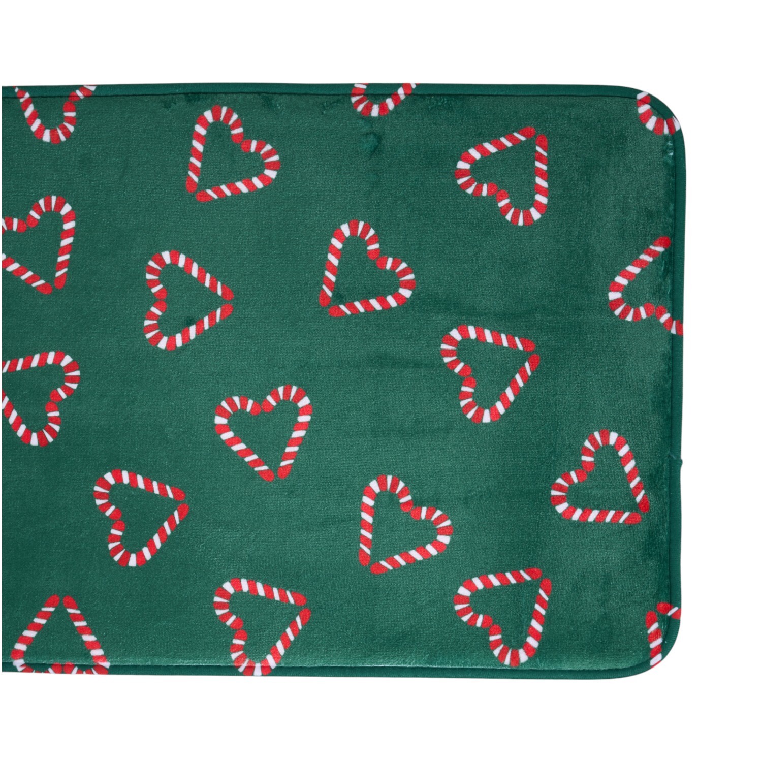 Candy Cane Heart Bath Mat Emerald Image 2