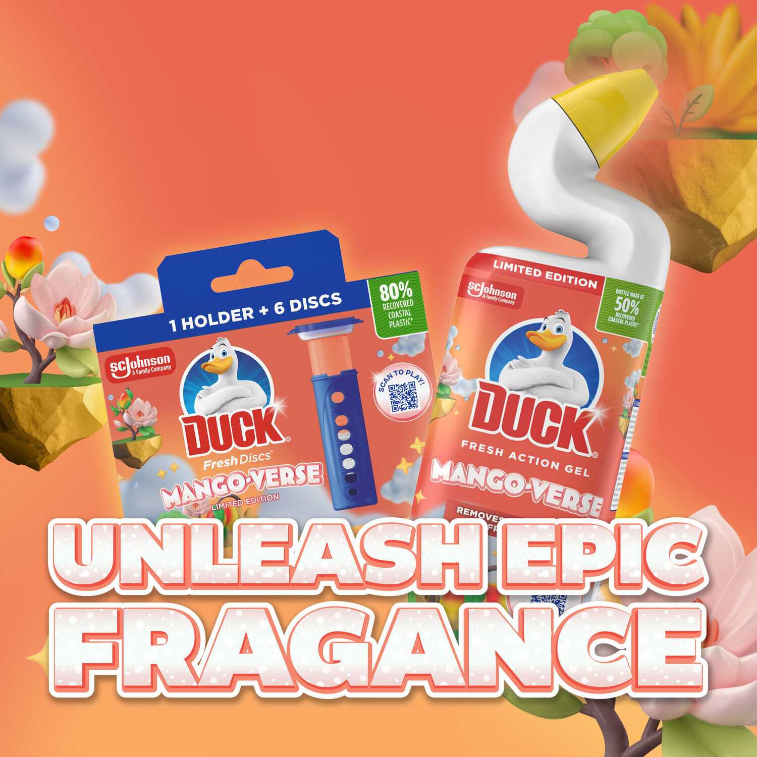 Duck Fresh Disc Holder 36ml - Mango Verse Image 3