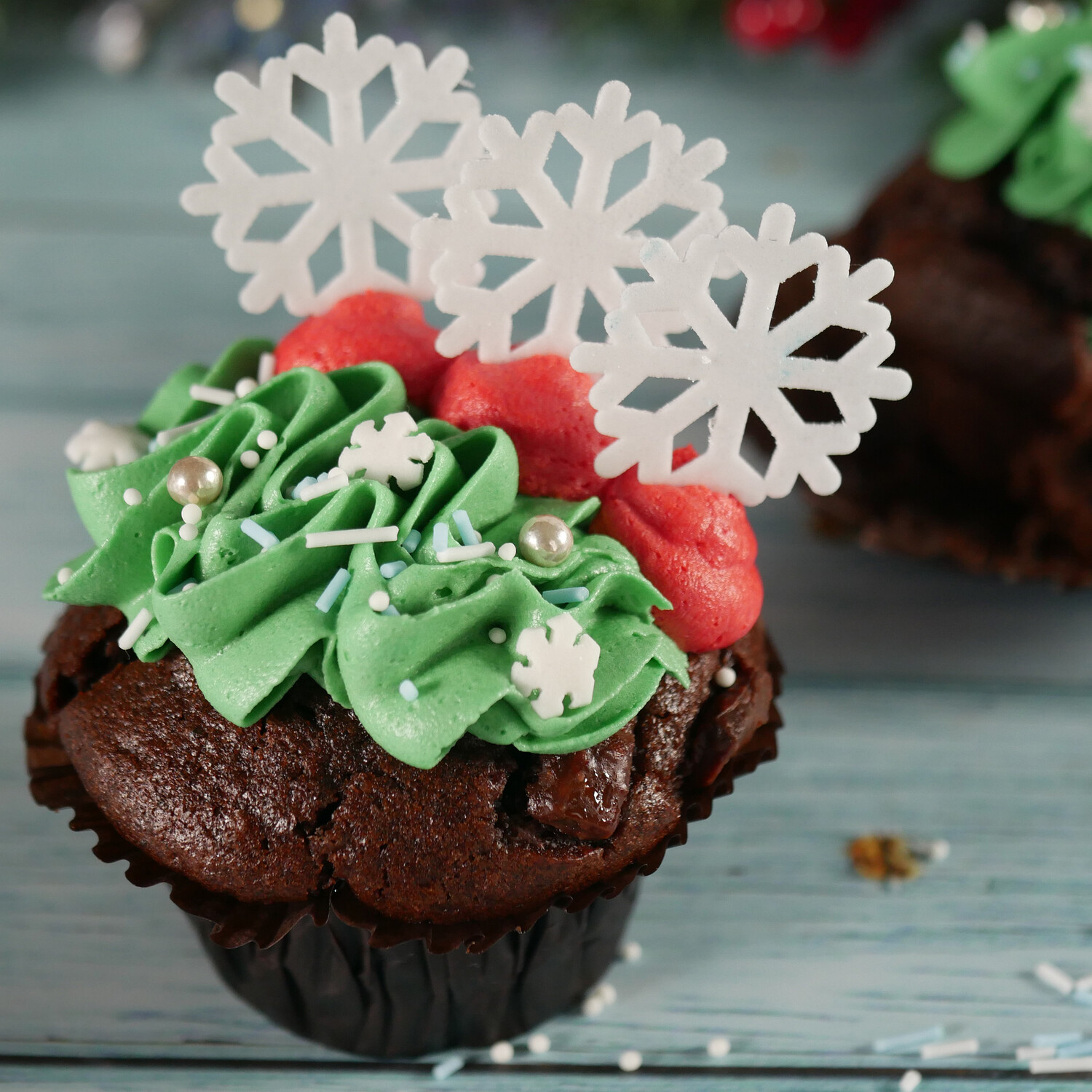 Cake Decor Green Frosting Green Image 3