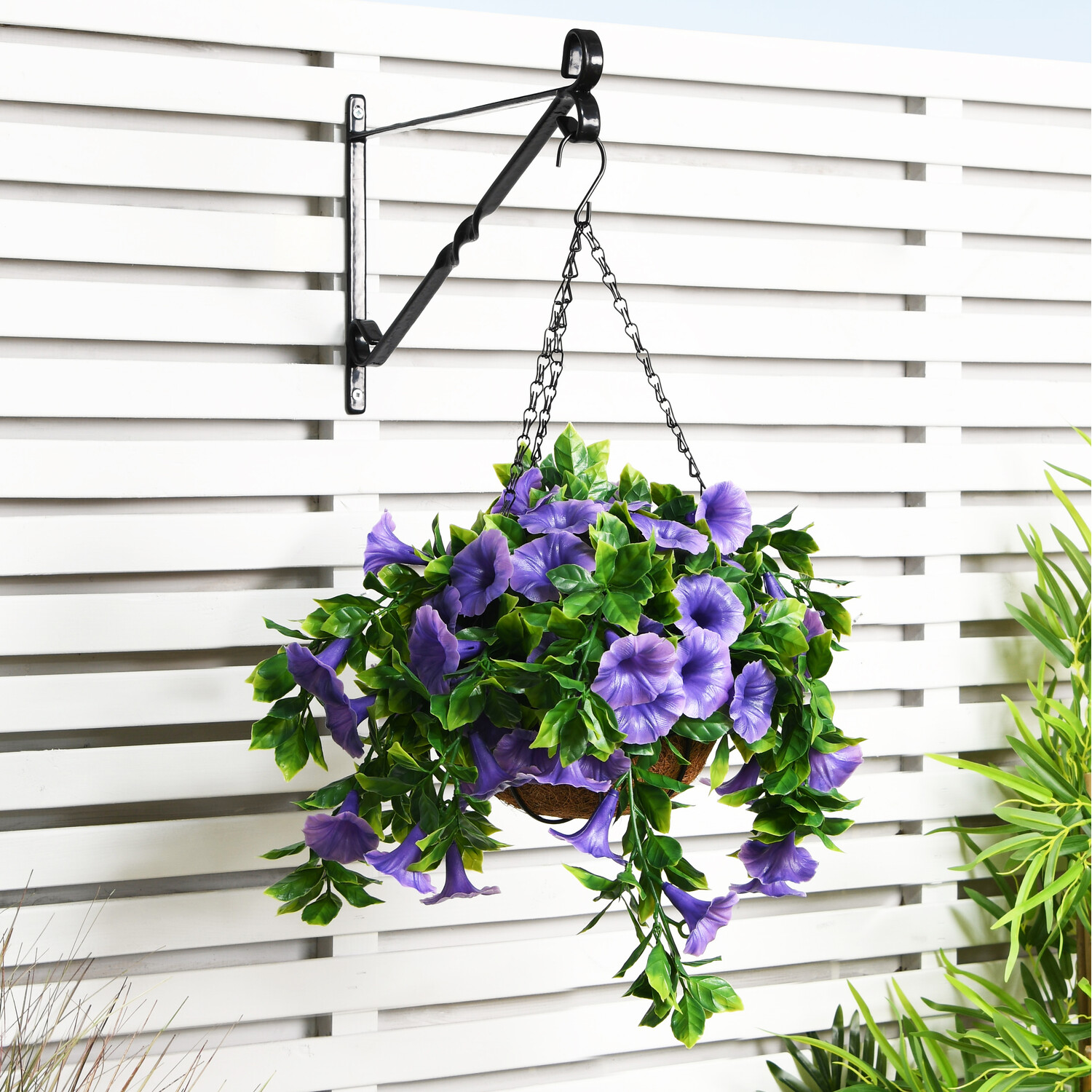 Petunias Hanging Basket - Purple Image 2