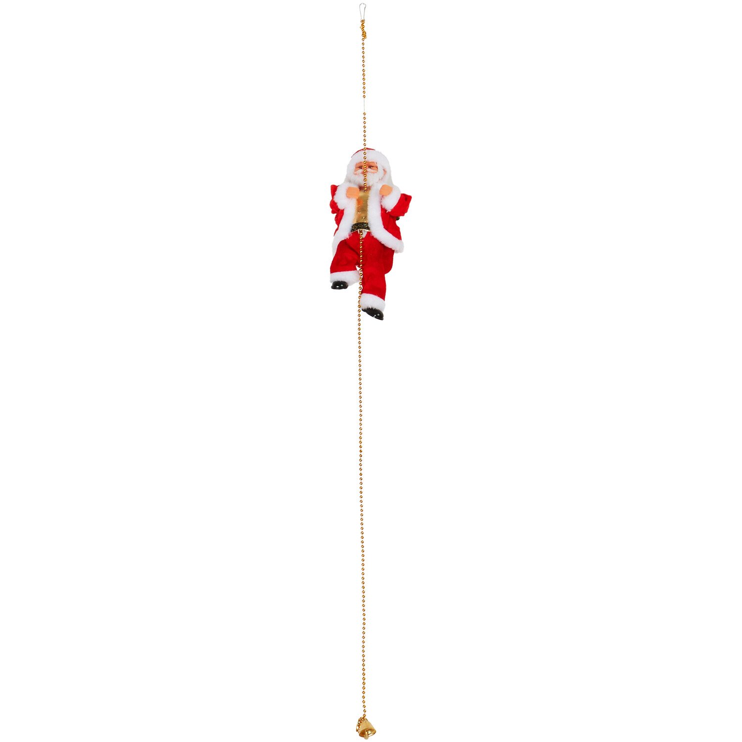 Climbing Santa on a Chain Christmas Decoration - Red Image 3