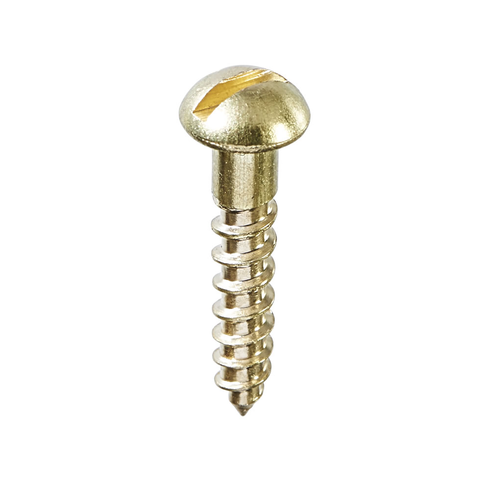 Wilko 3.5 x 20mm Slotted Round Head Wood Screws 12 Pack Image 2