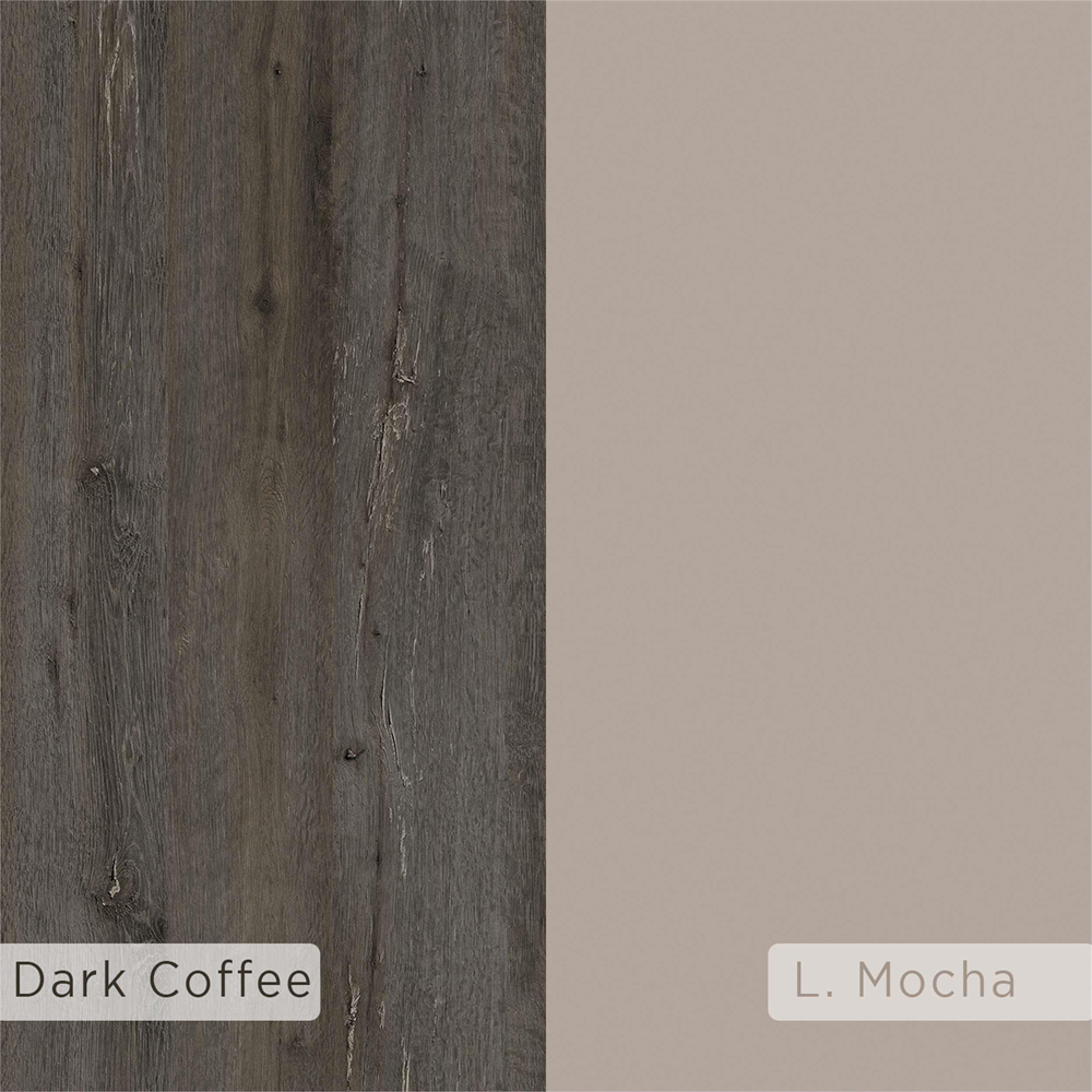 Decortie Saly Dark Coffee and Mocha Grey Side Table Image 4