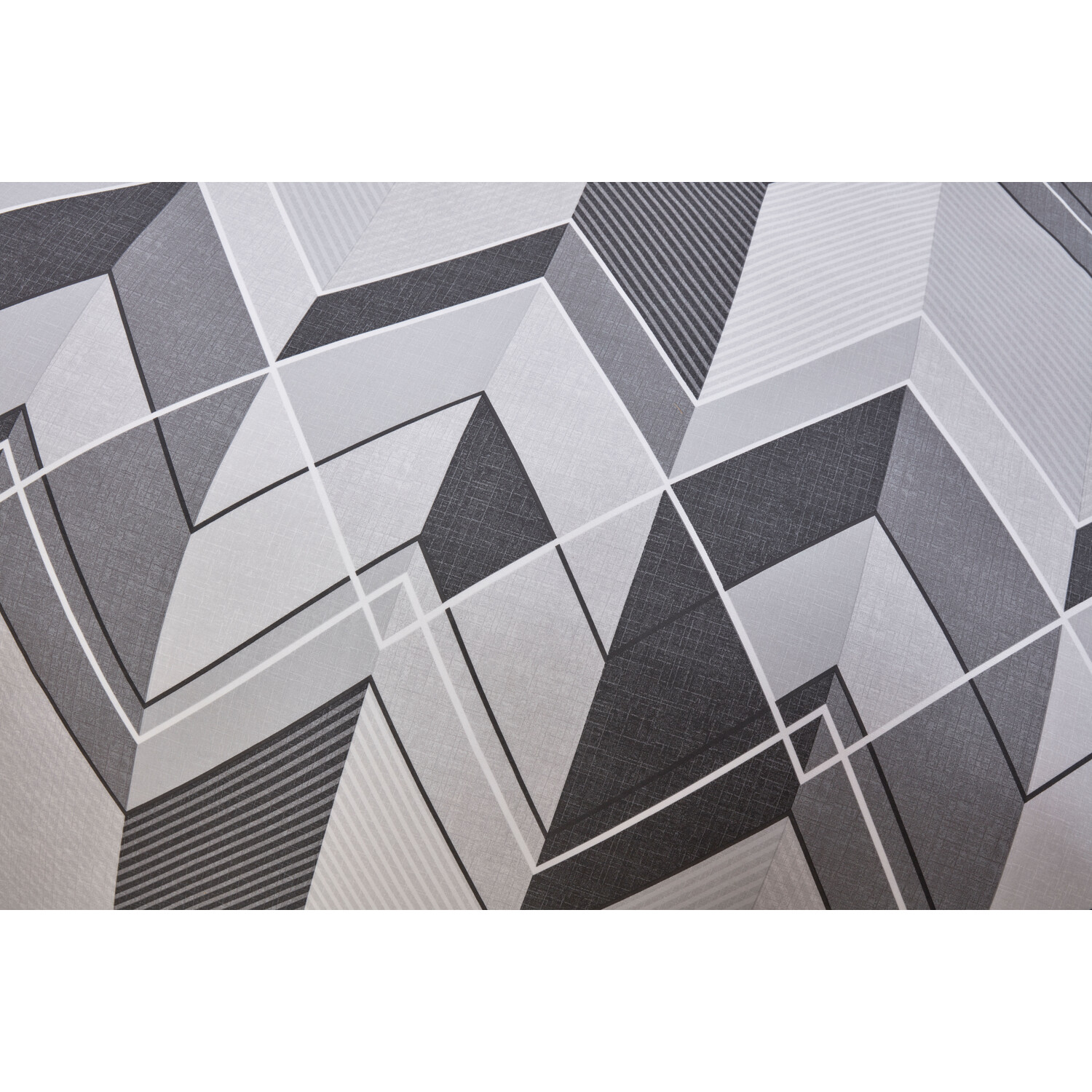 My Home Double Monochrome Chevron Duvet Cover and Pillowcase Set Image 6