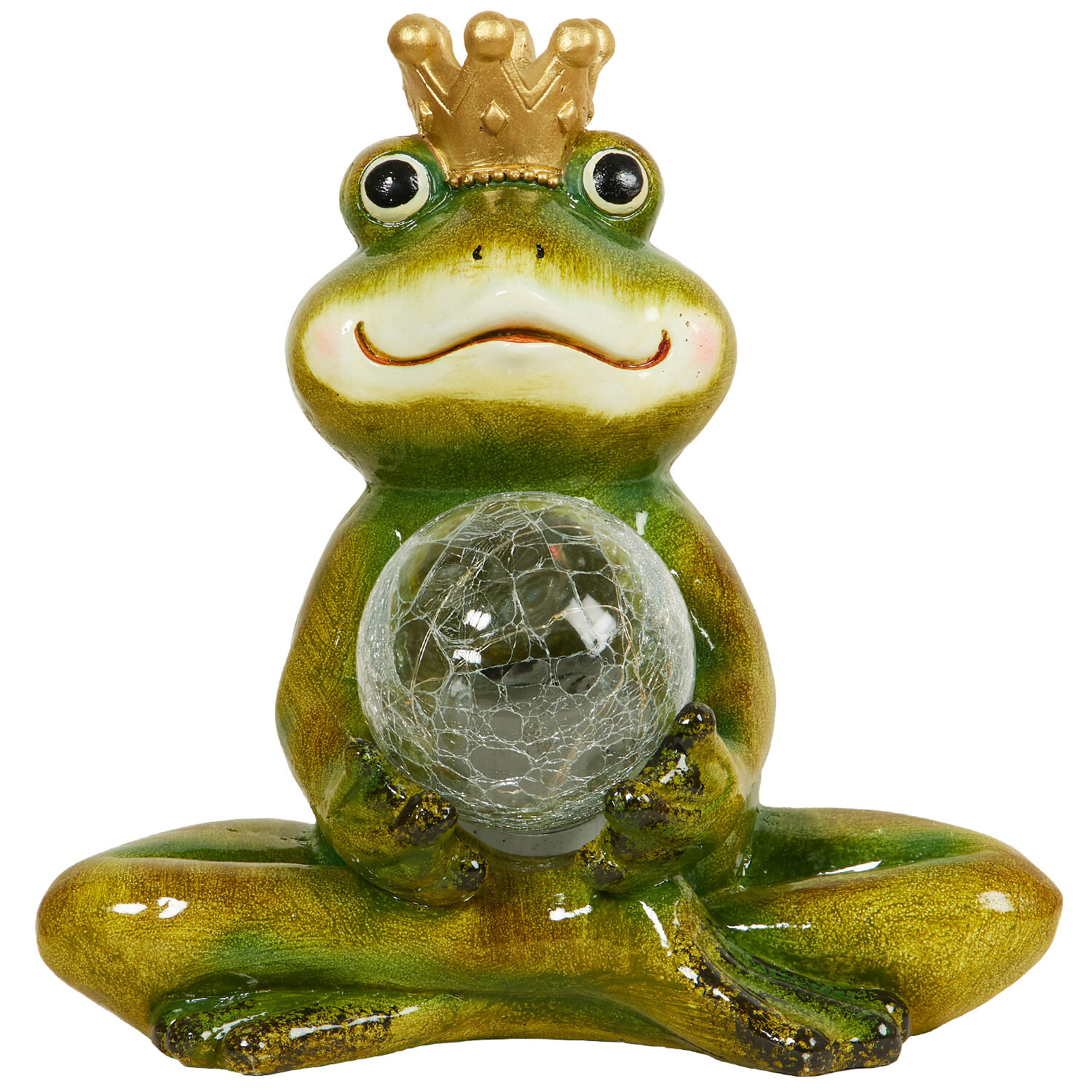 Solar Prince Frog Ornament - Green Image 1