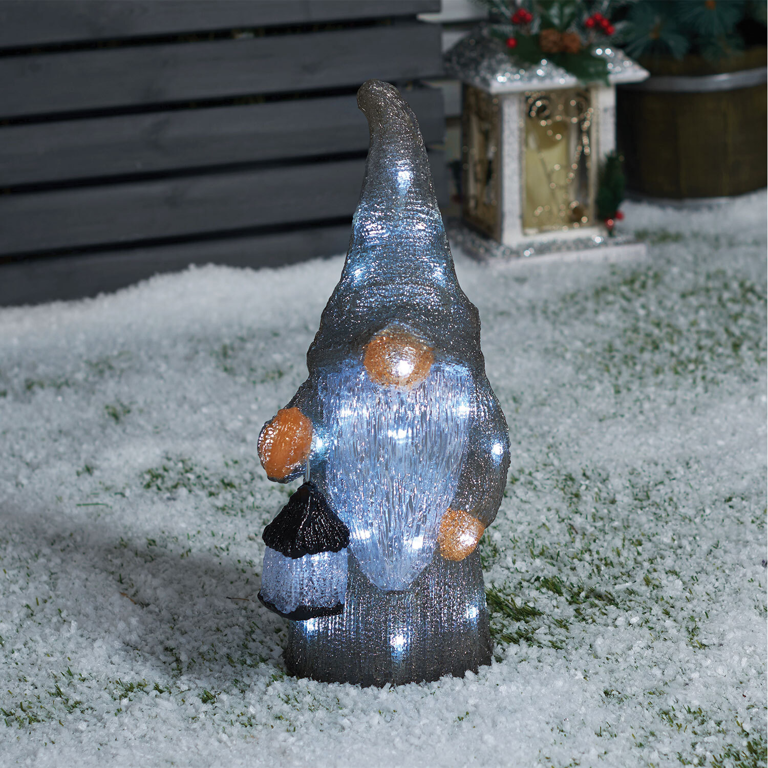 Acrylic Grey LED Gonk Decoration Image 2