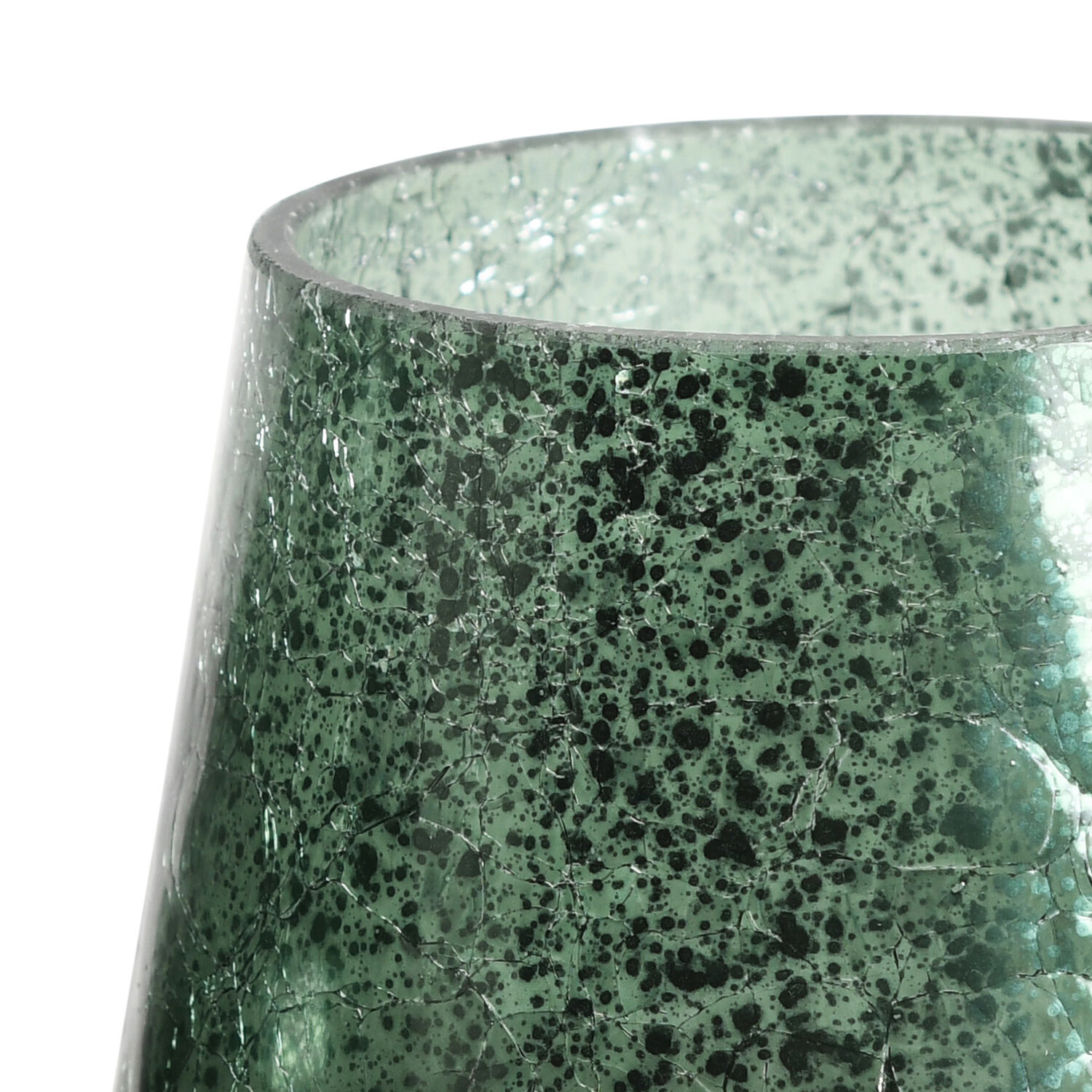 Green Crackle Lamp Candle Holder - Green Image 3