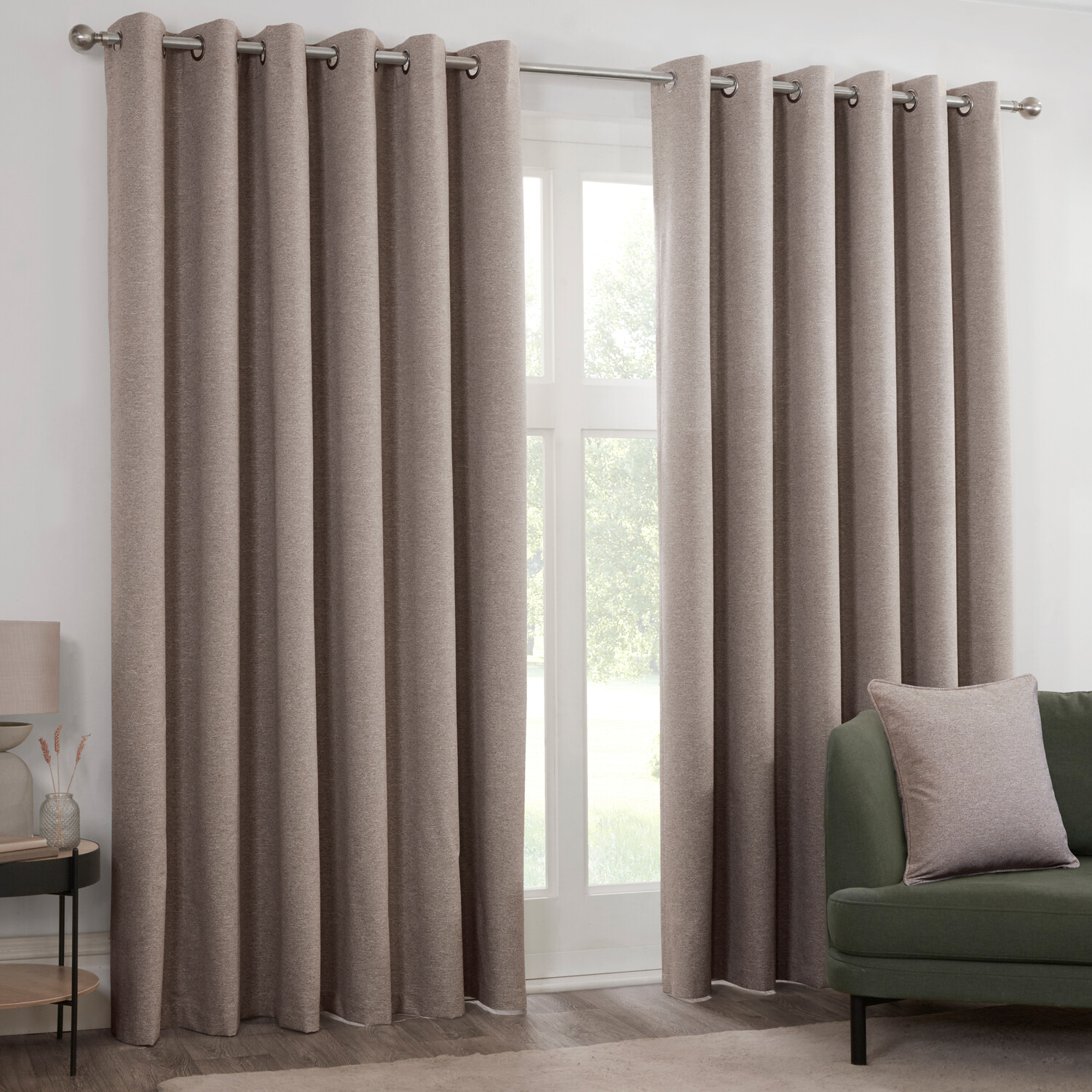 Dusk Eyelet Curtain Natural / 168cm / 137cm Image 2