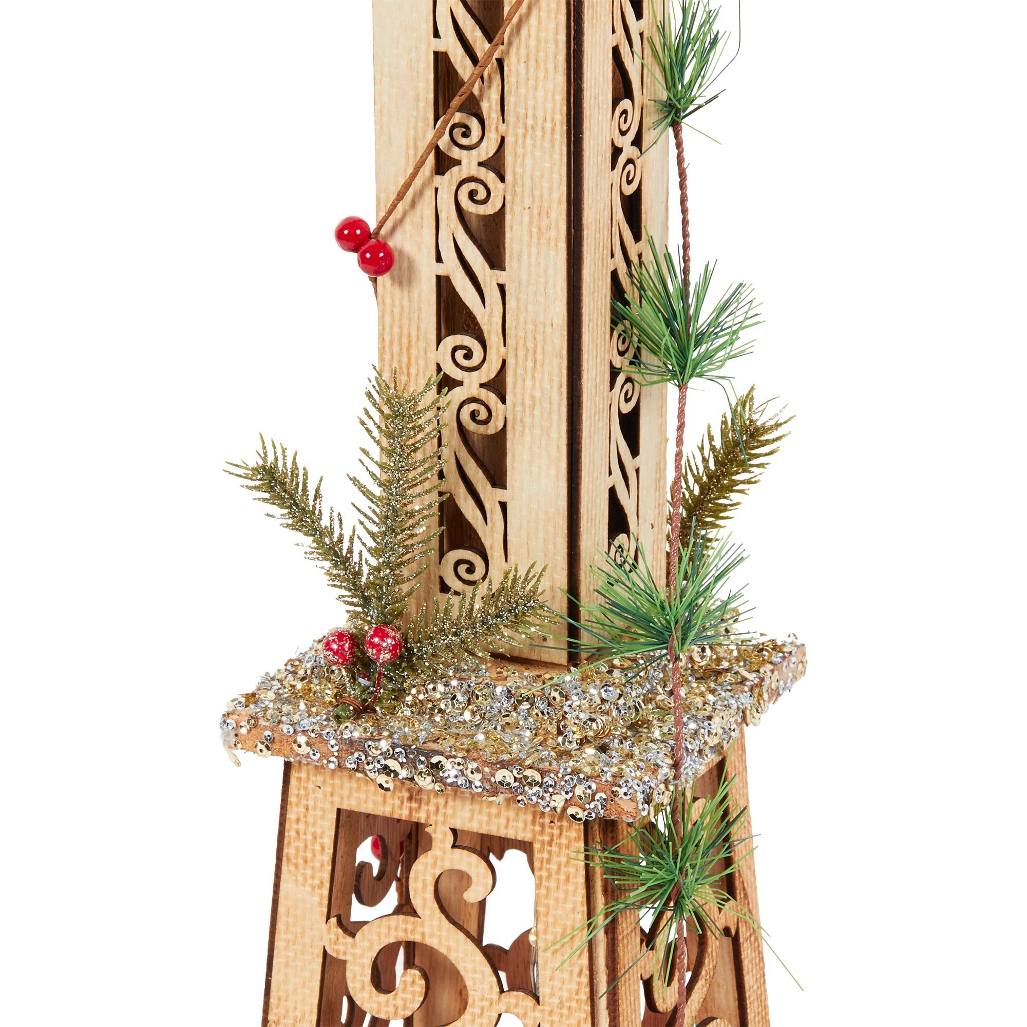 LED Wooden Traditional Lantern Image 4