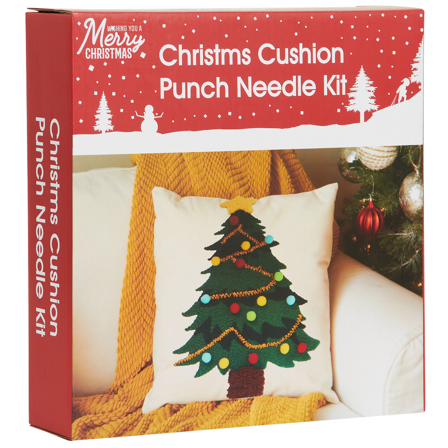 Christmas Cushion Punch Needle Kit Image 4