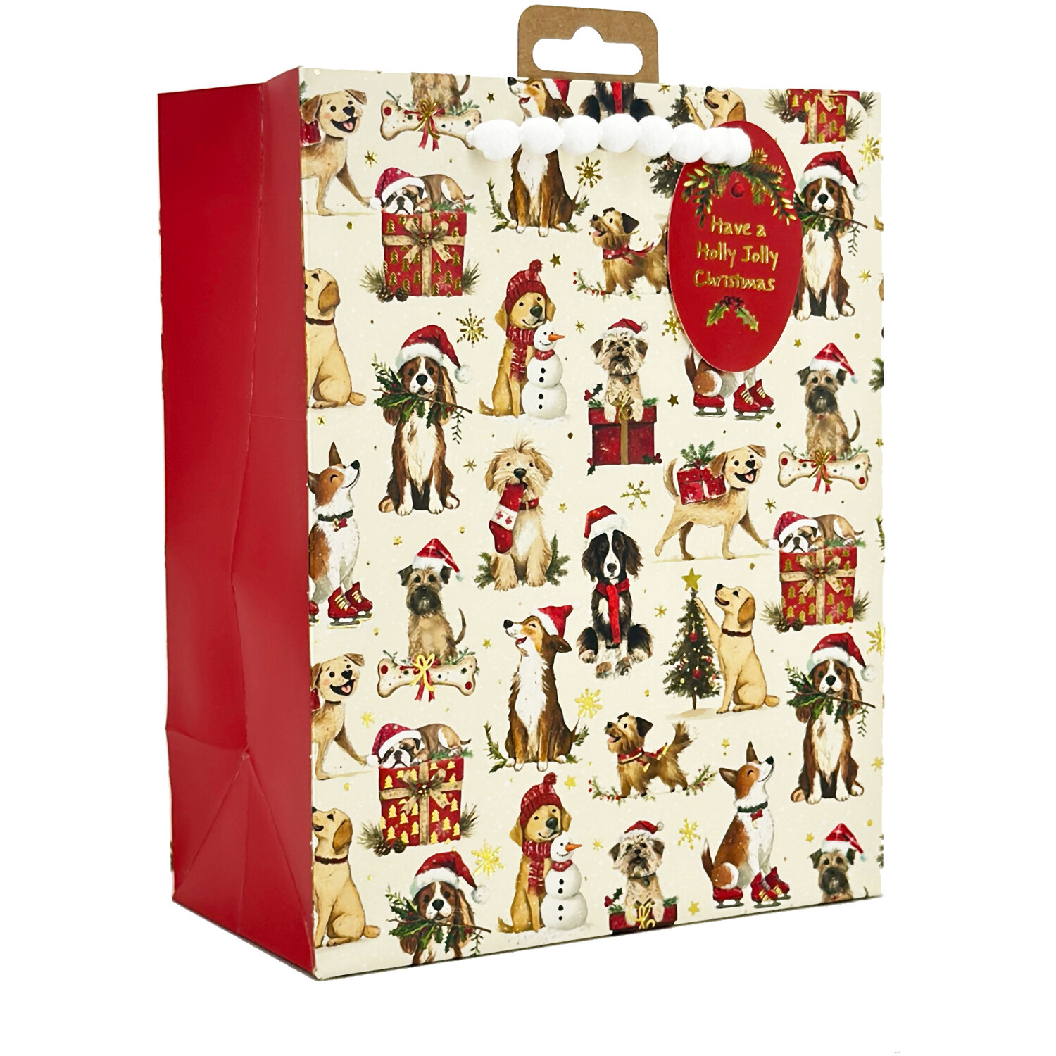 Festive Pup Gift Bag Multicolour Image 3
