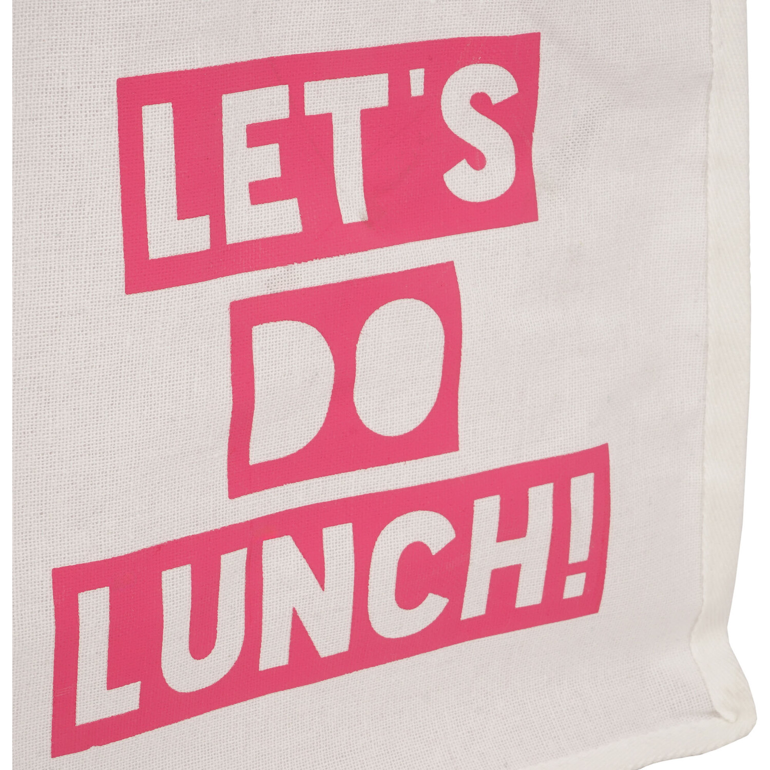 Let's Do Lunch Jute Lunch Bag - Pink Image 2